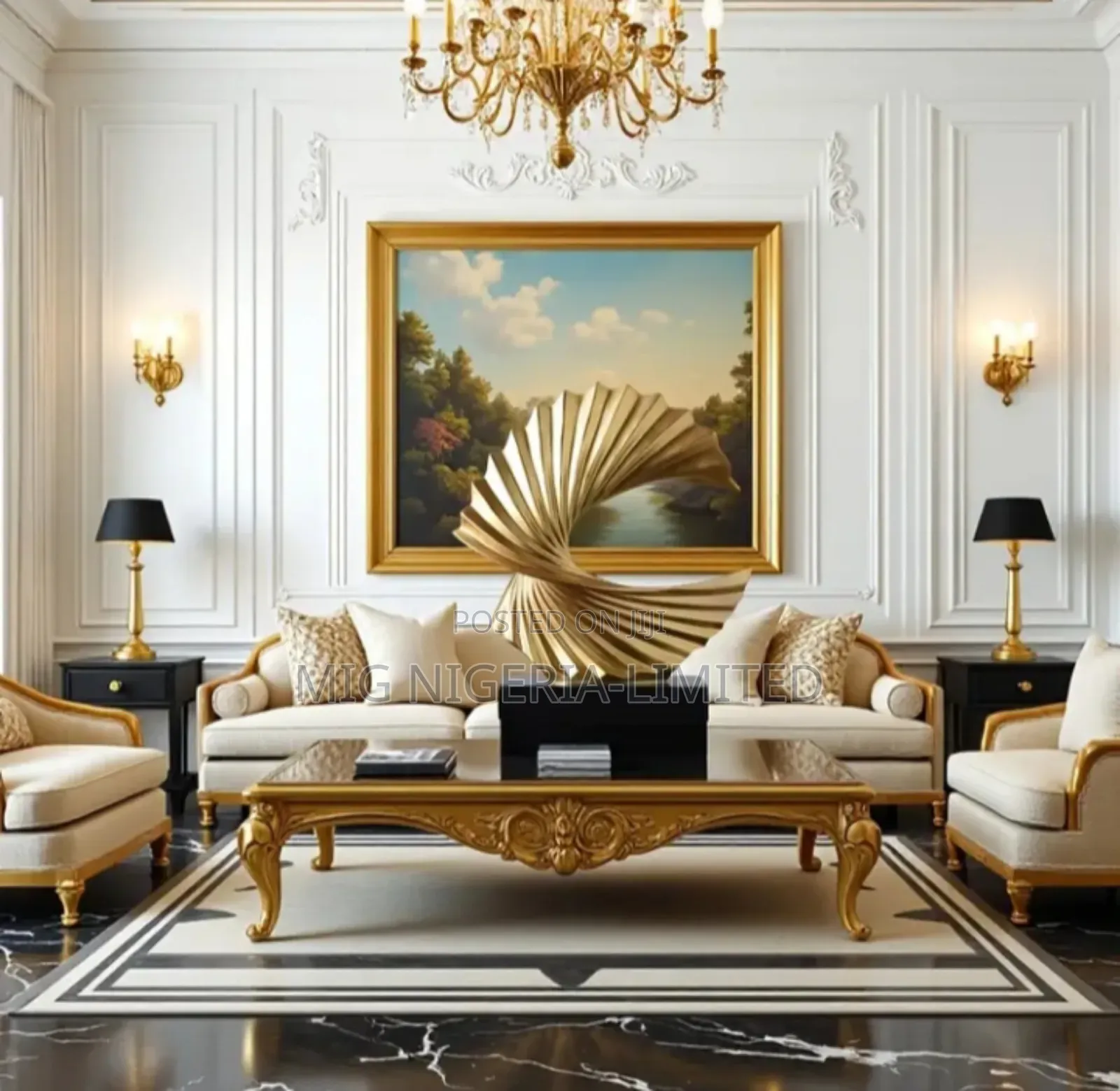 Gold Wave Sculpture,Modern Ocean Wave Home Décor Accents Ornaents