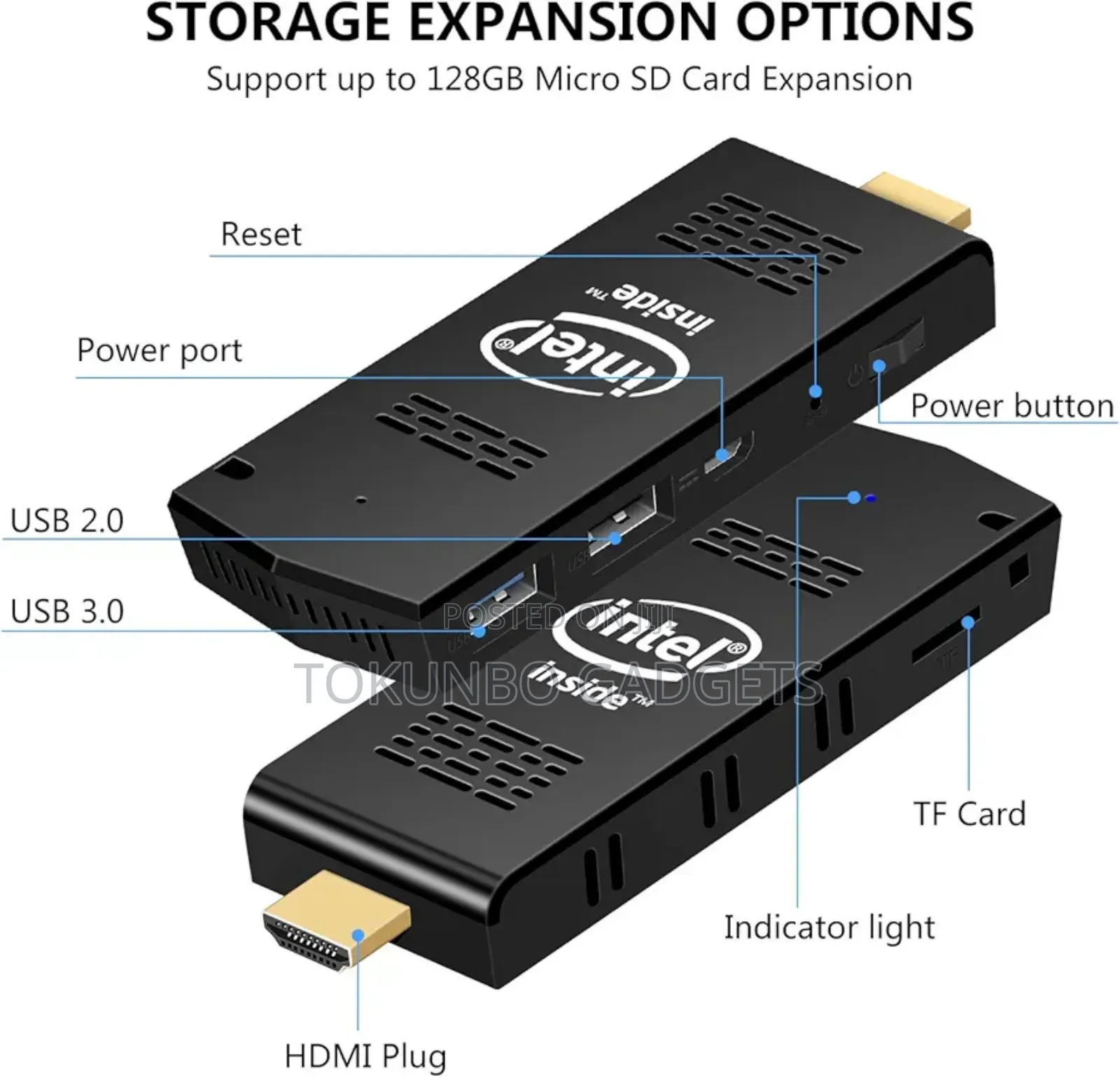 Mini Computer Stick Intel T6 Atom Z8350 Windows 10 Pro 4gb Ram 64gb