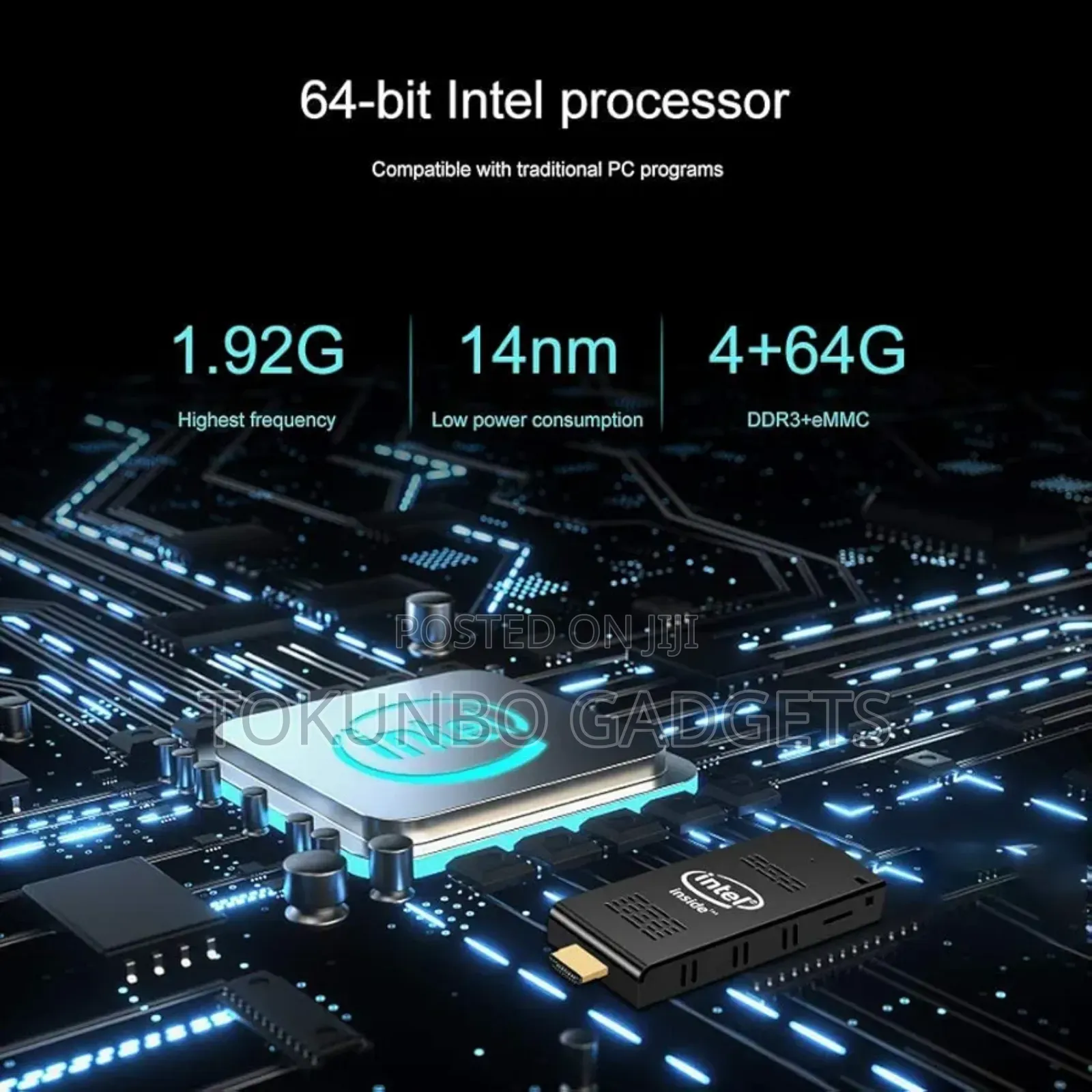 Mini Computer Stick Intel T6 Atom Z8350 Windows 10 Pro 4gb Ram 64gb