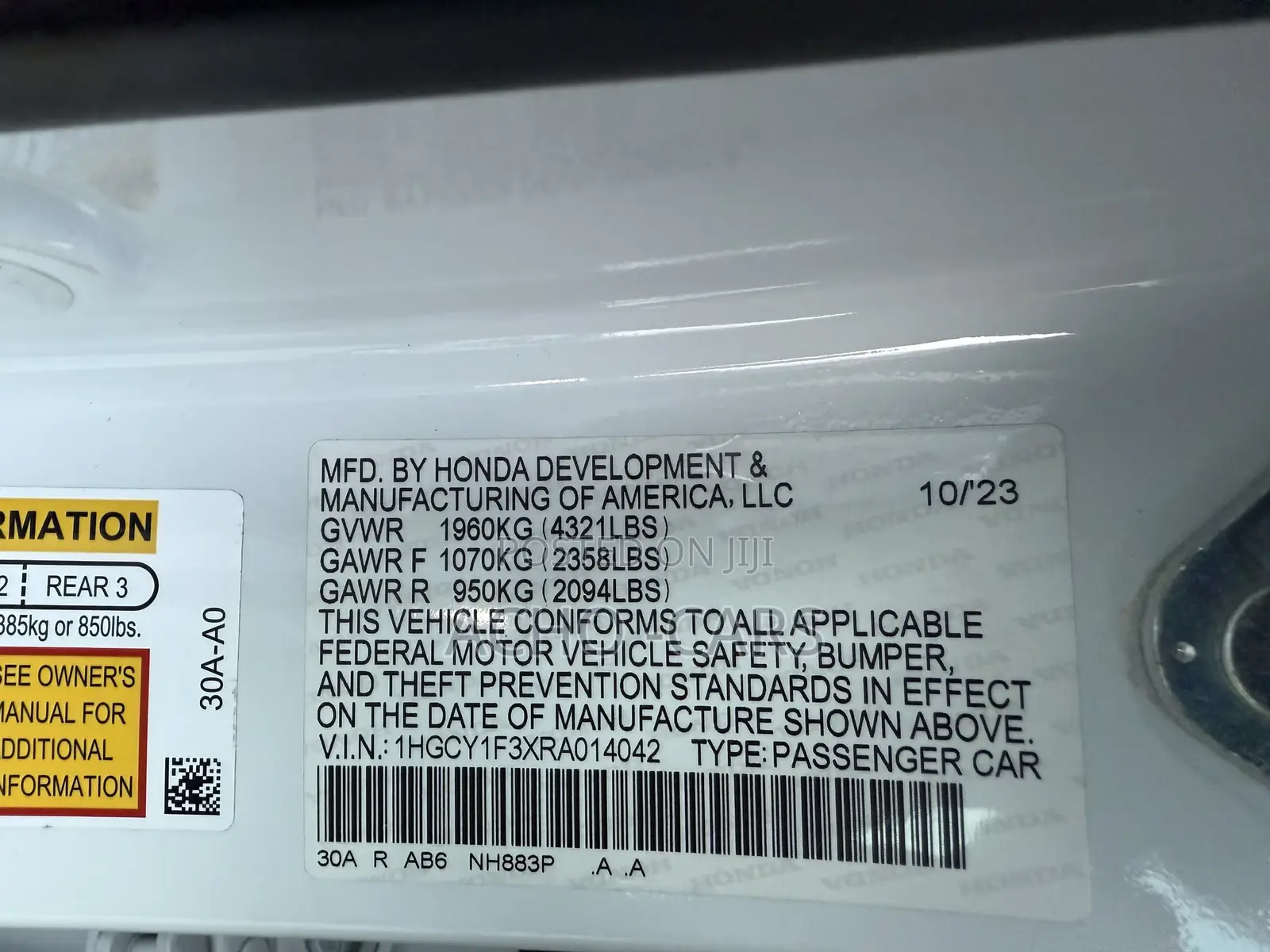 Honda Accord 2024 White