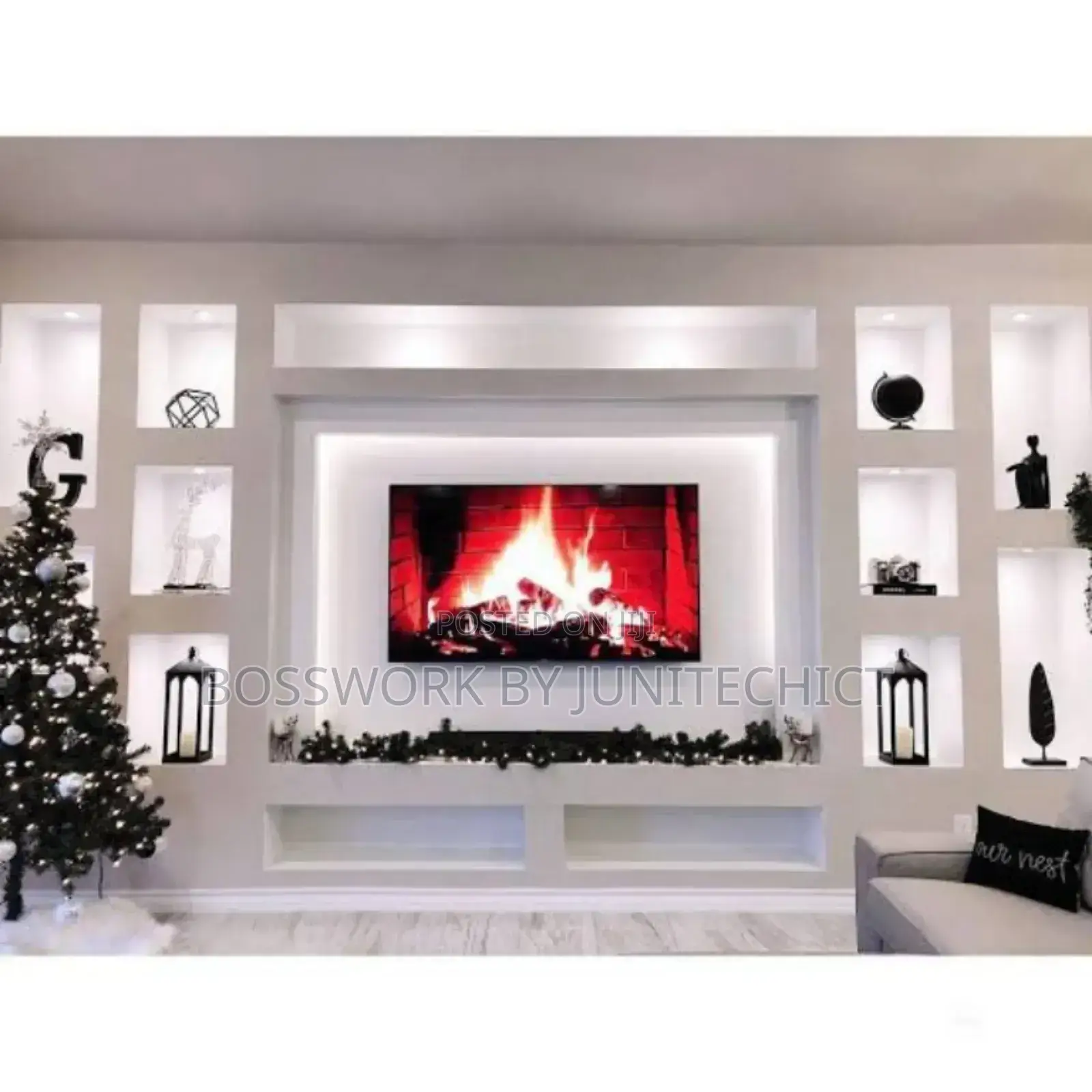 Trending Pop Tv Wall Design | Professional Installation in Lagos