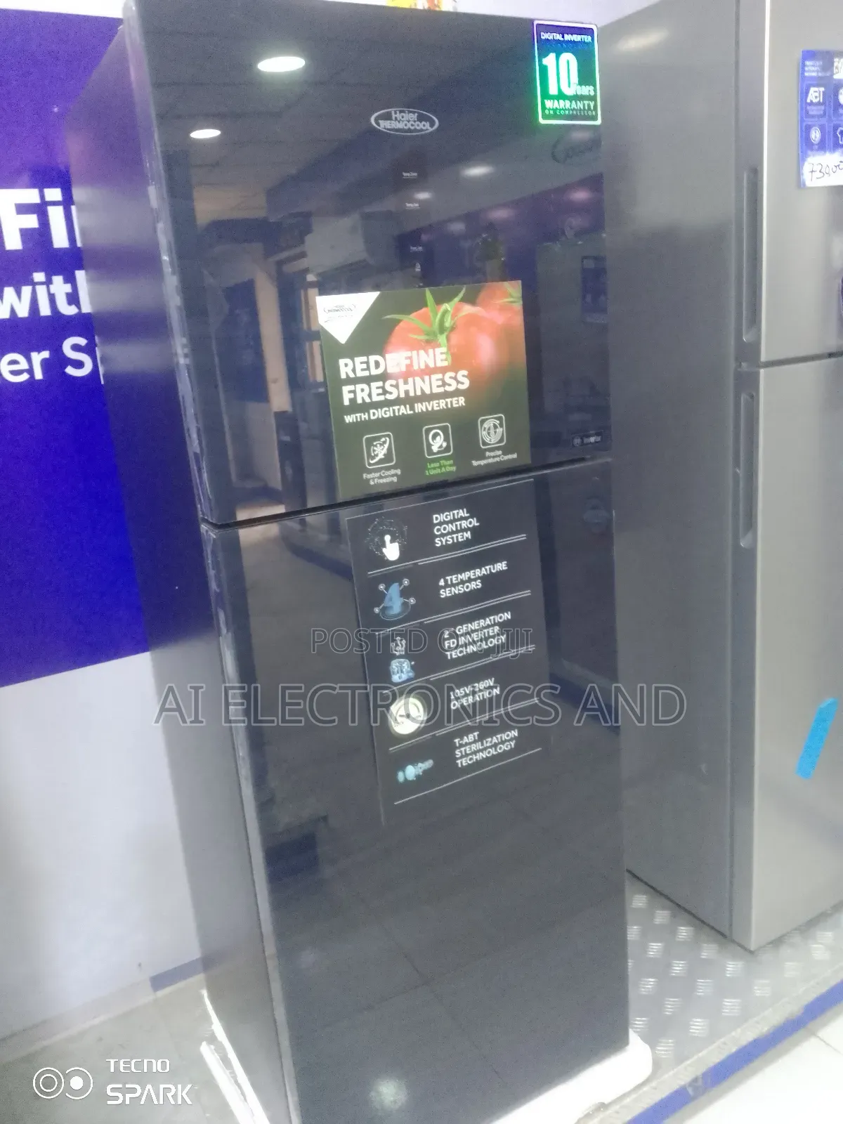 Haier Thermocool Smart Inverter Refrigerator Mirror Face Model 350ibga