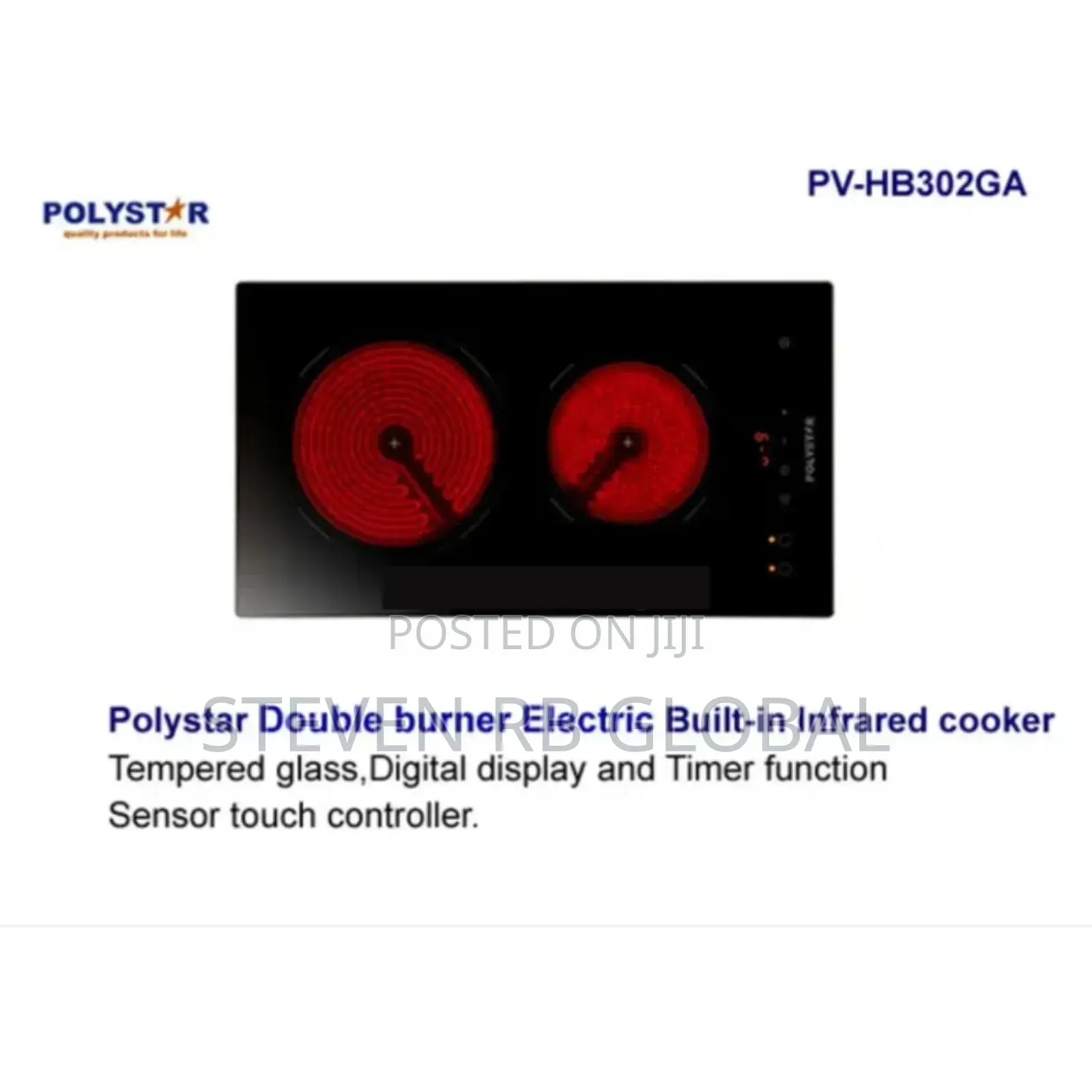 Polystar Double Burner Infrared Cooker (Pv-Hb302ga)
