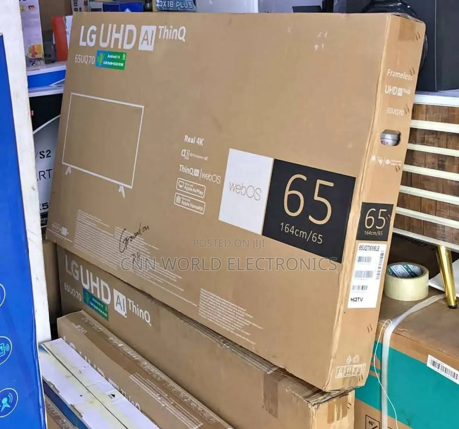 New Lg 65"Inch Smart Tv 4k Flameless Netflix Youtube Bluetooth 2years