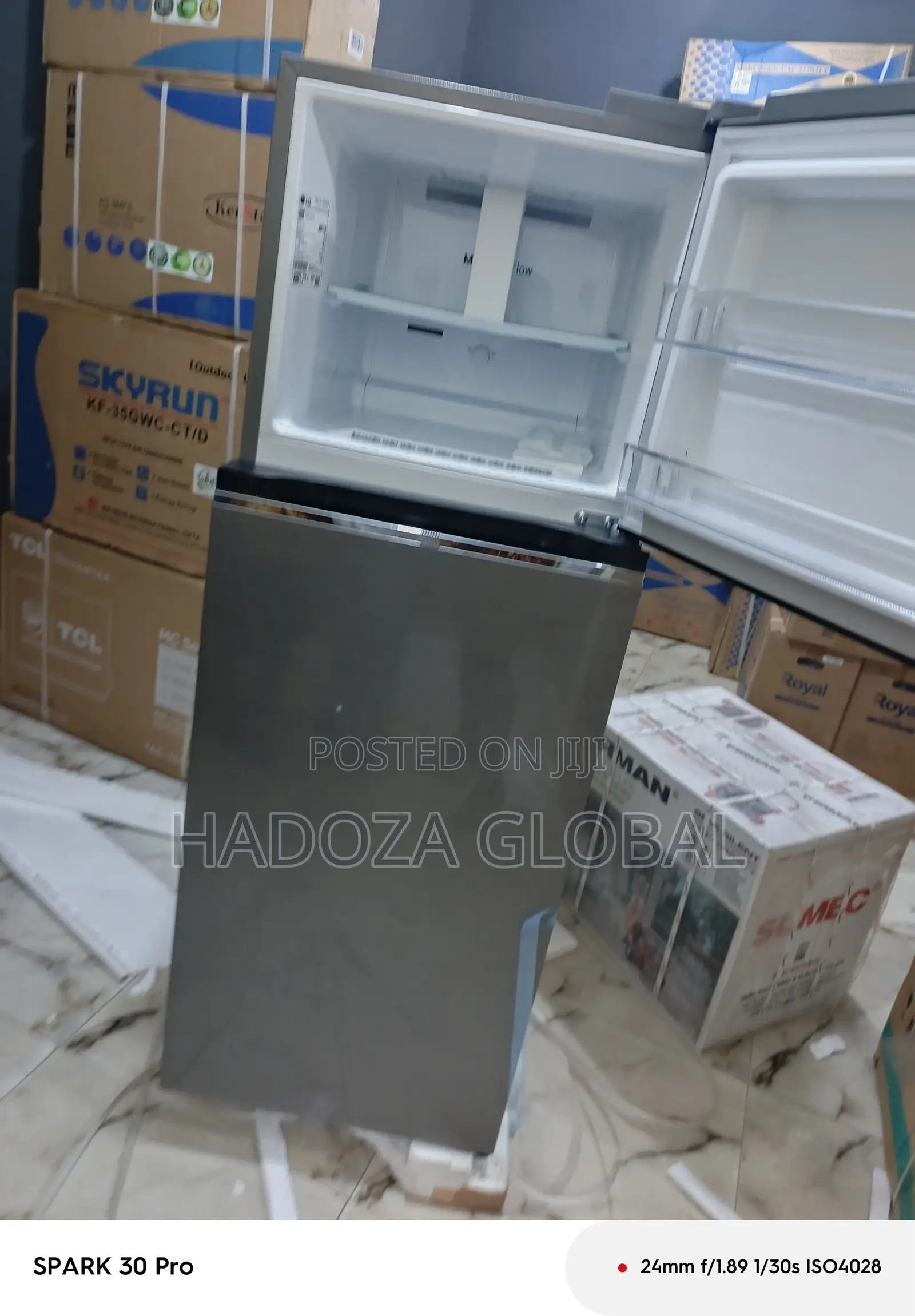 Platinum Silver Lg Fridge, Top Mount Freezer