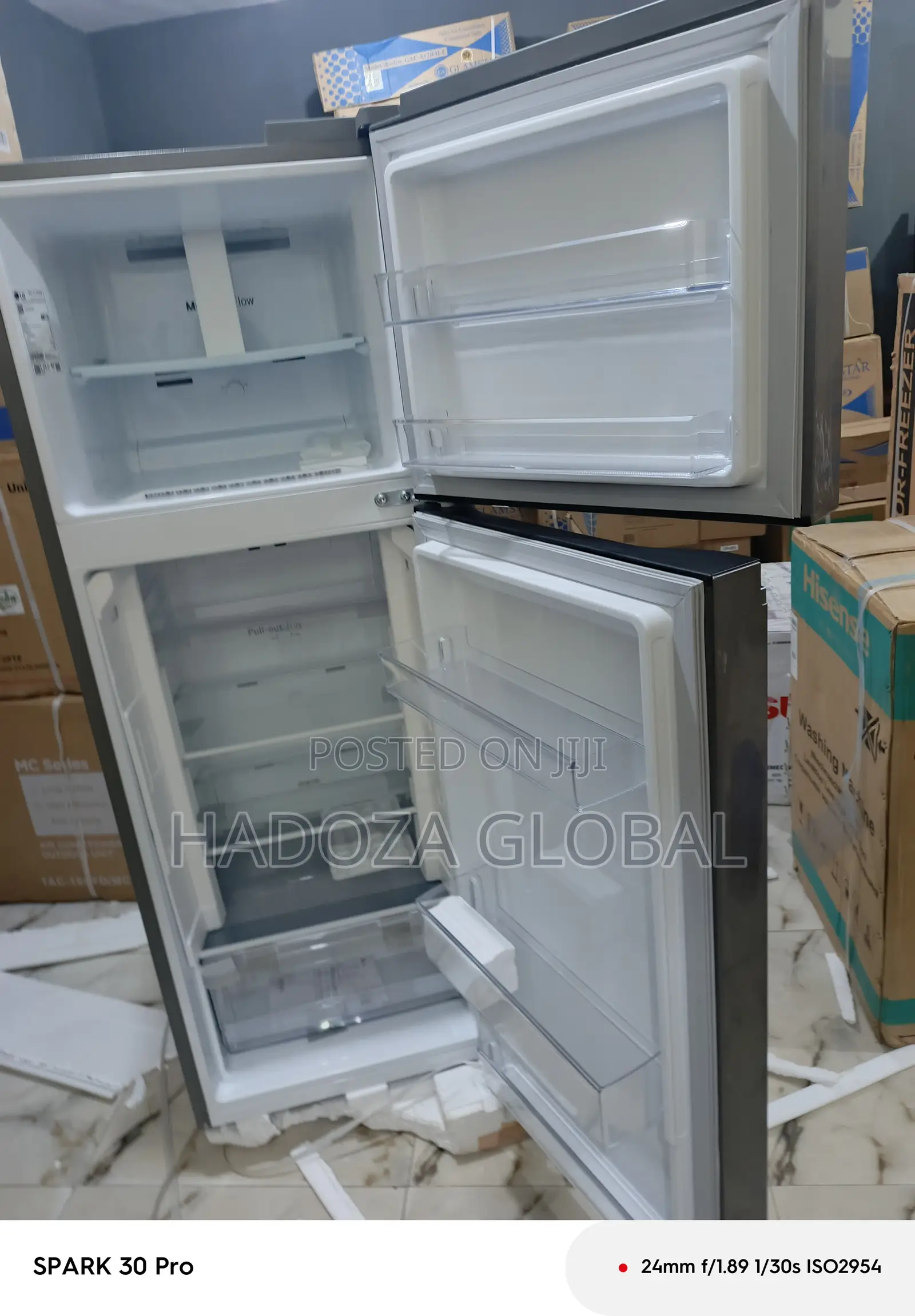 Silver Steel Lg 260l Refrigerator, Double Door