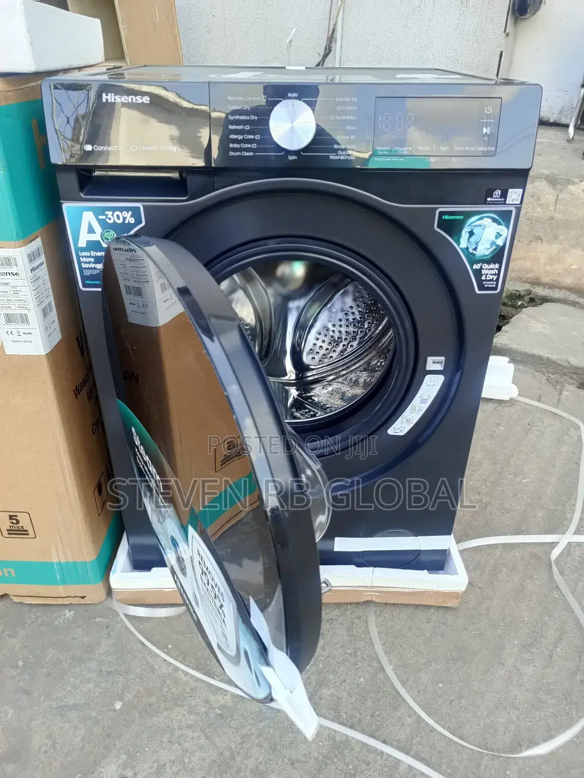 Hisense Front Load 2-in-1 Wash Dry 8kg / 5kg (Wd3s8043bt)
