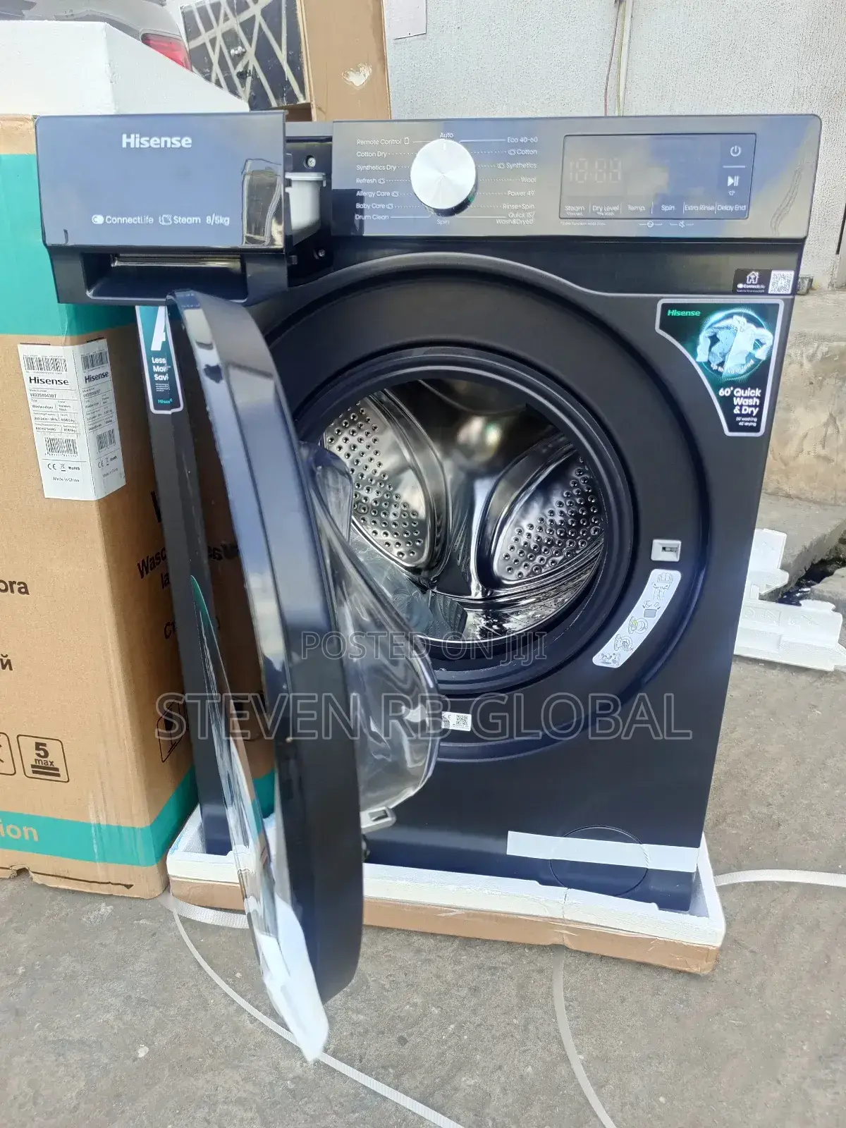 Hisense Front Load 2-in-1 Wash Dry 8kg / 5kg (Wd3s8043bt)