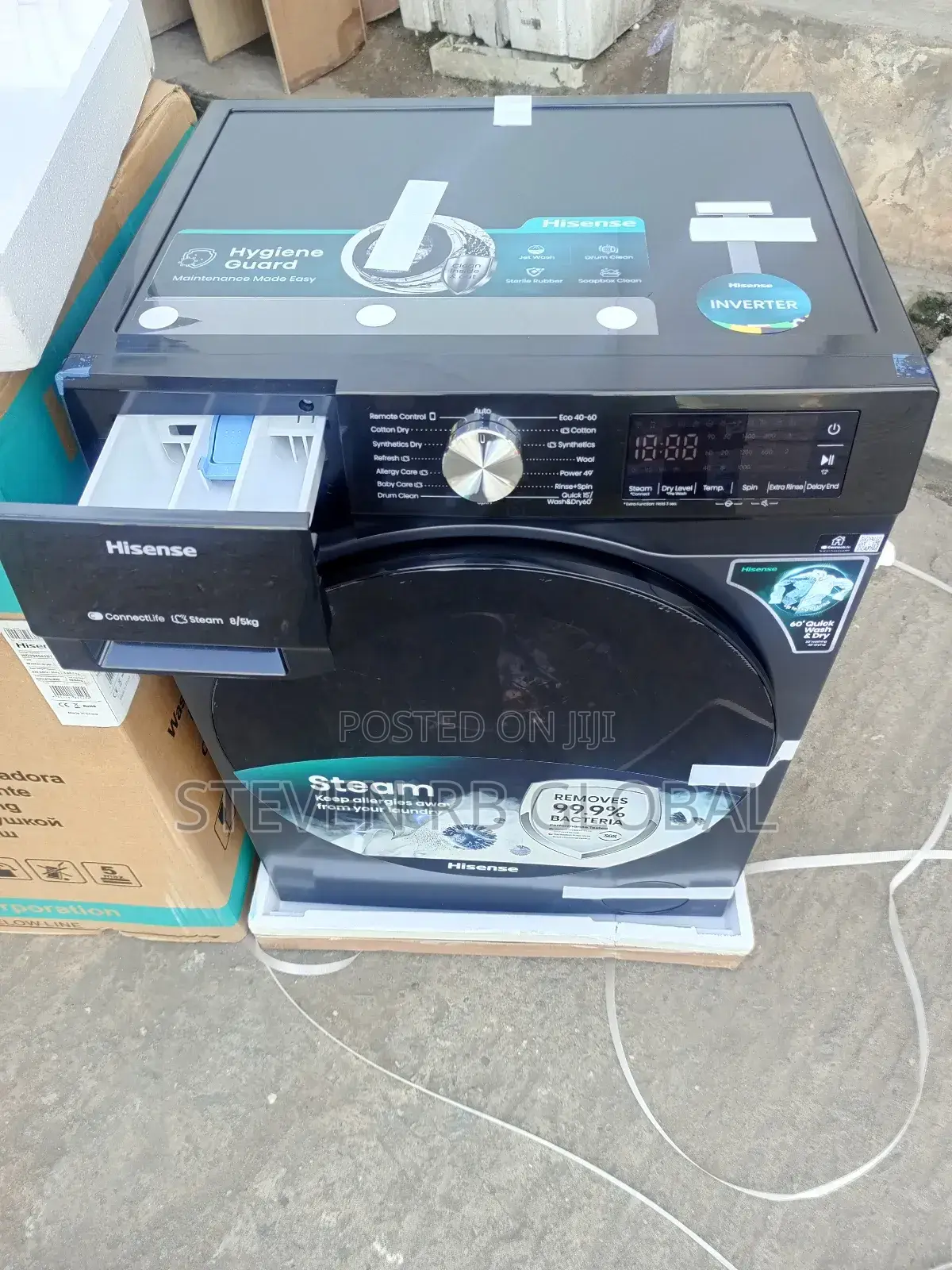 Hisense Front Load 2-in-1 Wash Dry 8kg / 5kg (Wd3s8043bt)