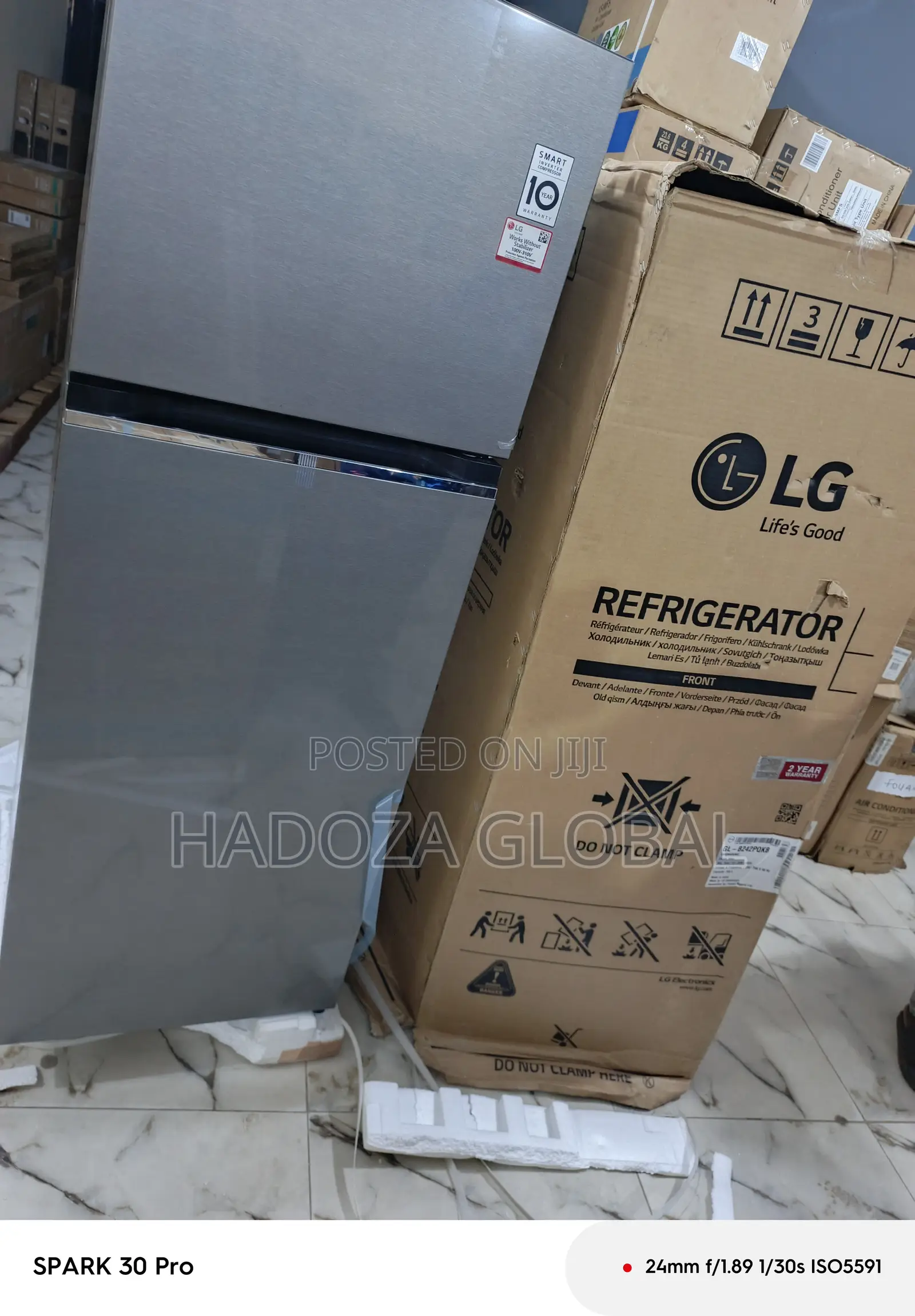 Lg 260l Top Freezer Refrigerator In Silver