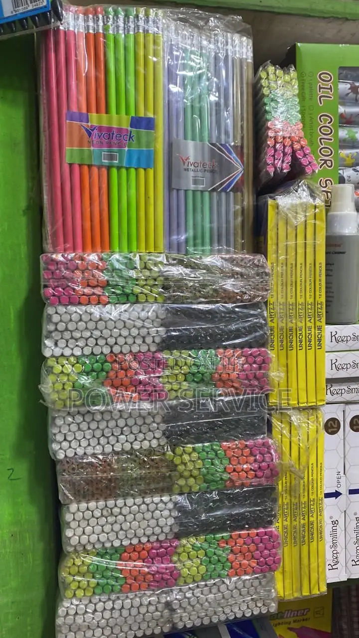1 Pack Bright Colored Pencils #2 Hb Lead --12 Pencils Per Pack