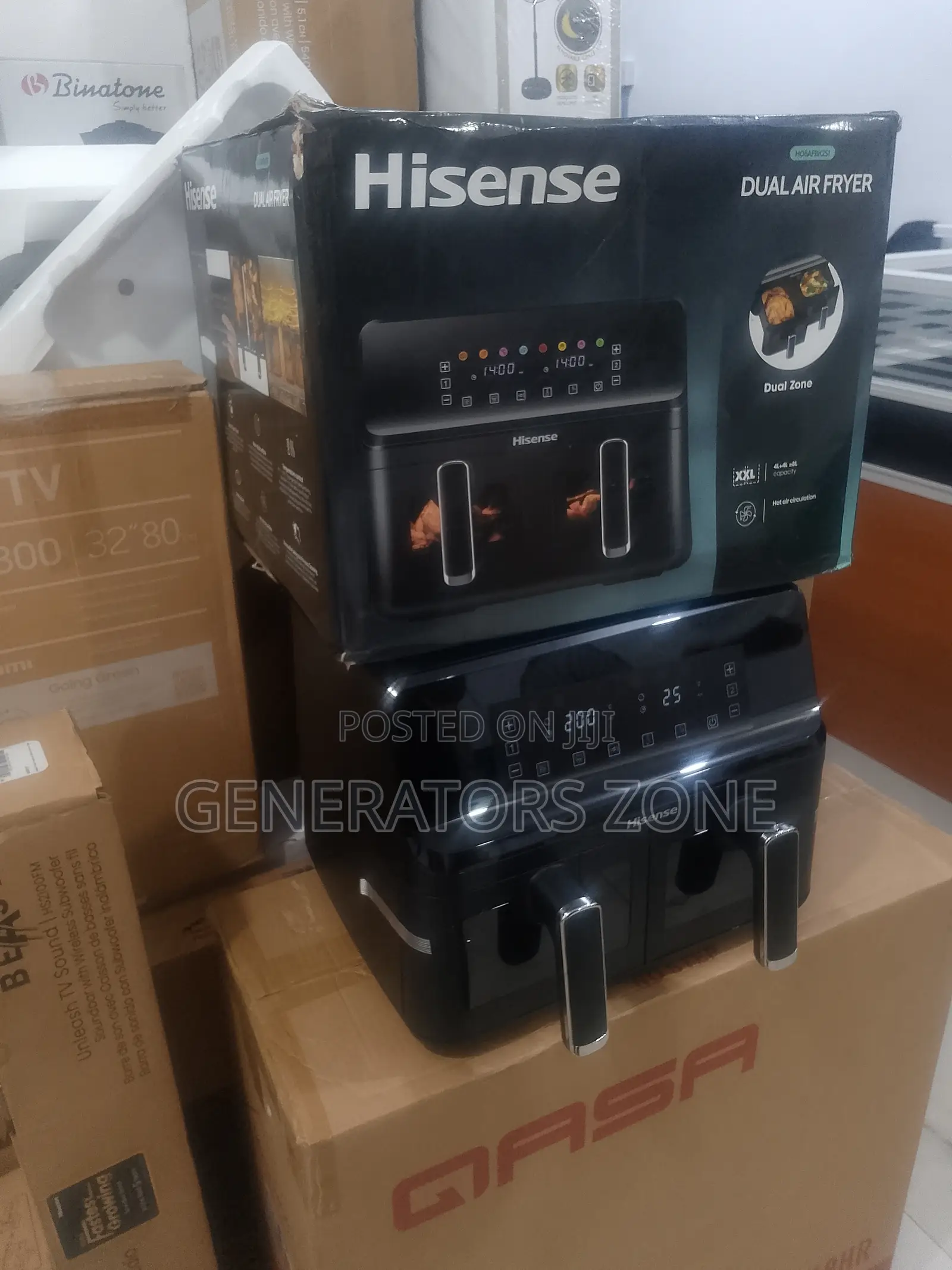 Hisense Dual Air Fryer 8l Model H08afbk2s1