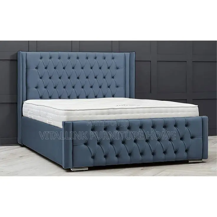 Luxury Upholstered Bed Frame With Soft Headboard