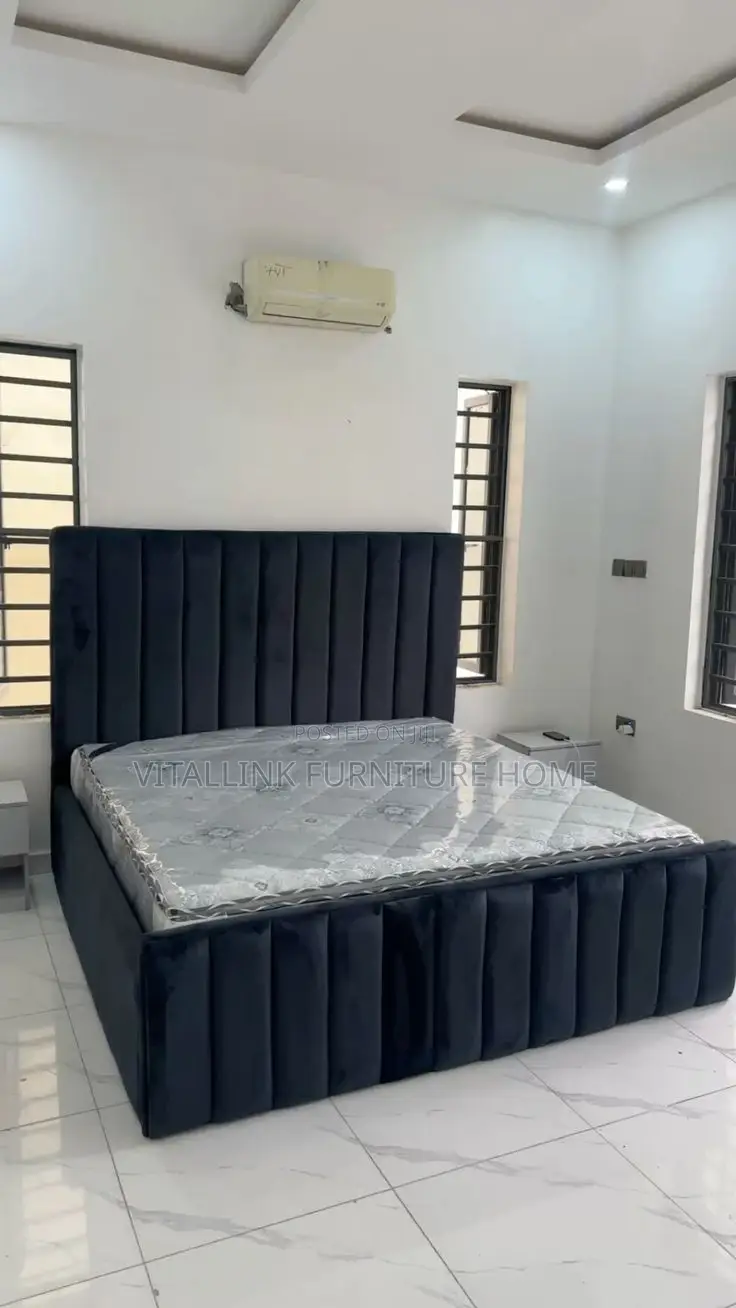 Luxury Upholstered Bed Frame With Soft Headboard
