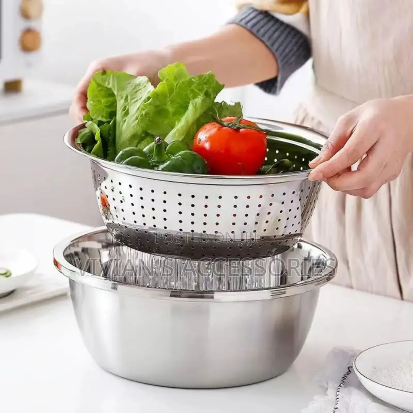 3 in 1 Basin(Washing Bowl,Drainer,Salad Grater)