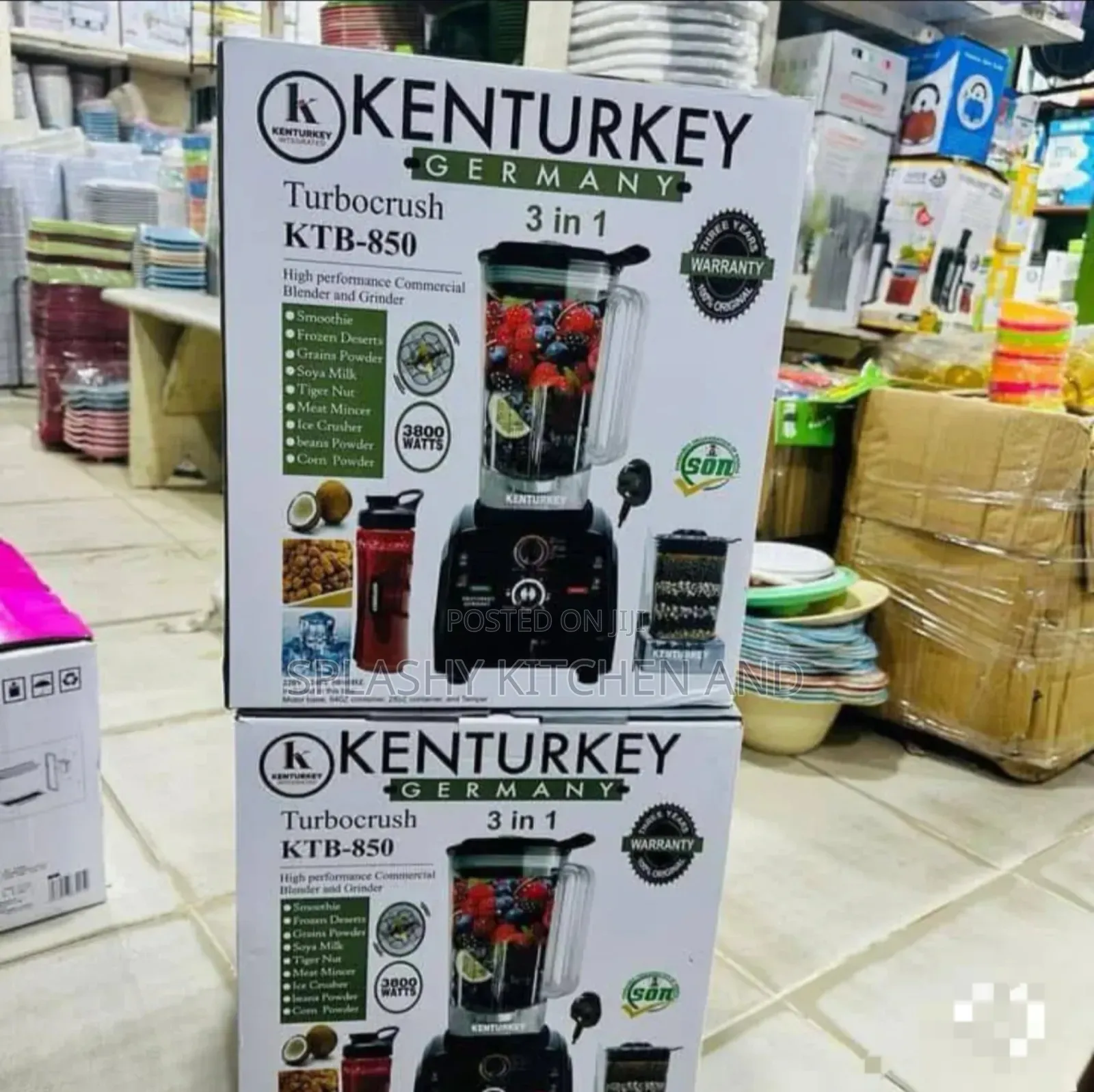 Kenturkey 3-in-1 Turbocrush Commercial Blender 3litres