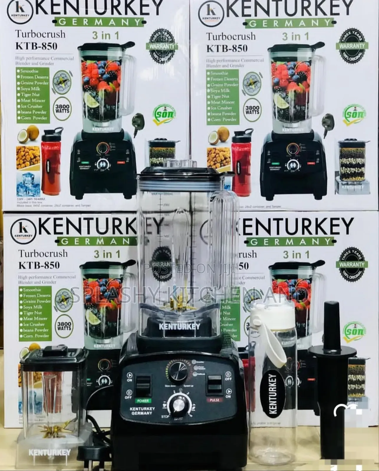 Kenturkey 3-in-1 Turbocrush Commercial Blender 3litres