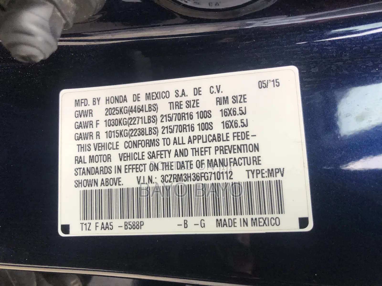 Honda CR-V EX 4dr SUV (2.4L 4cyl CVT) 2016 Blue