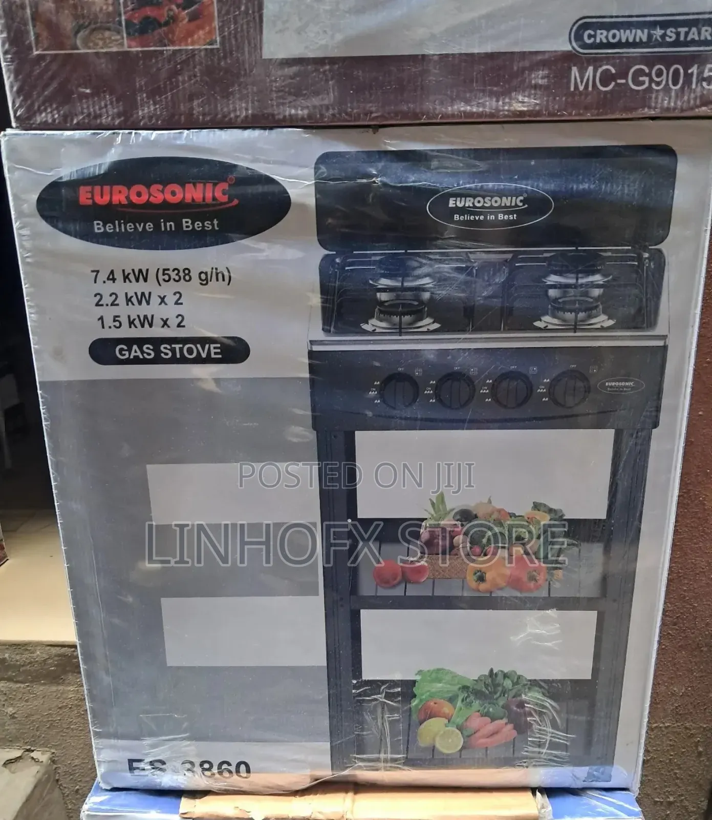 Eurosonic 4 Burner Standing Gas