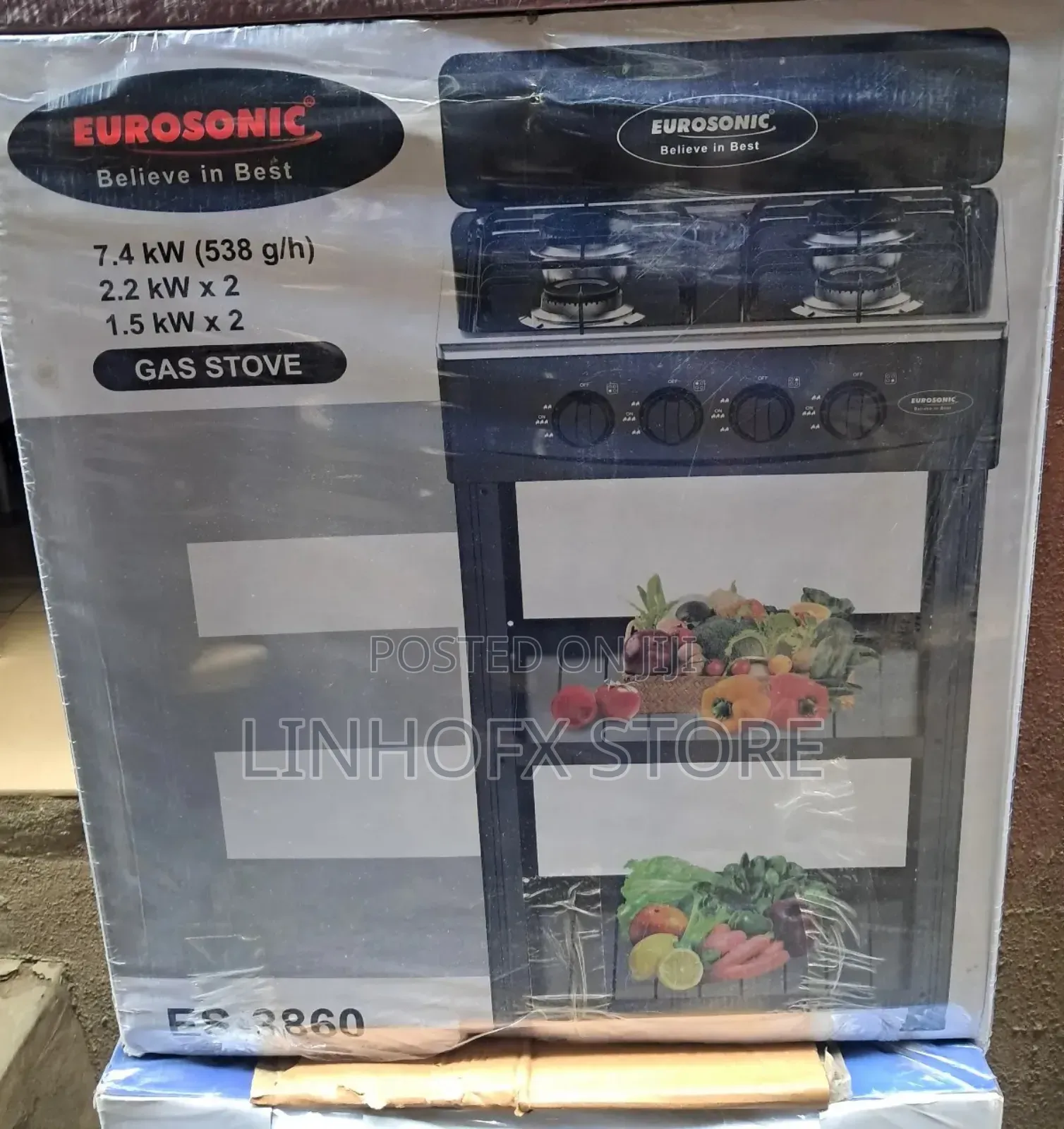 Eurosonic 4 Burner Standing Gas