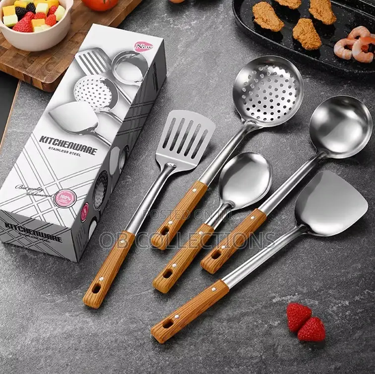 5 Set of Luxury Stainless Steel Cooking Utensils