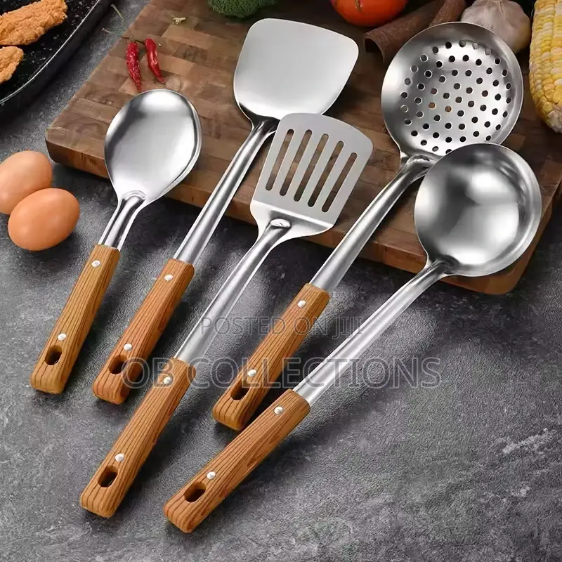 5 Set of Luxury Stainless Steel Cooking Utensils