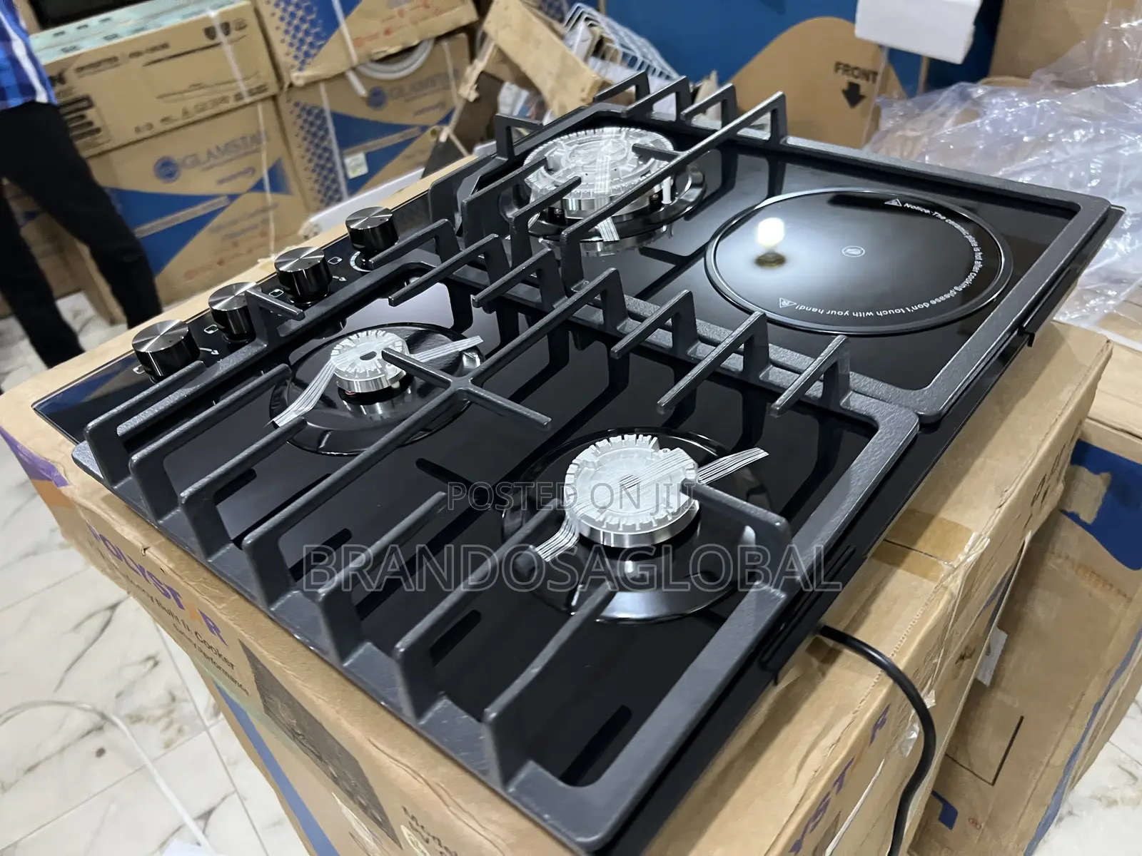 Polystar Gas Hob 3+1 Pv-Gt60g3h – Tempered Glass Built-in Model
