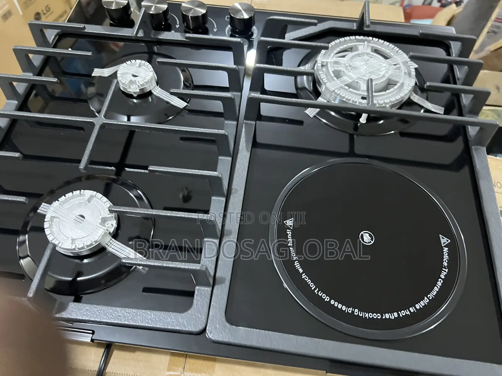 Polystar Built in Gas Hob Pv-Gt60g3h – 3+1 Burner System