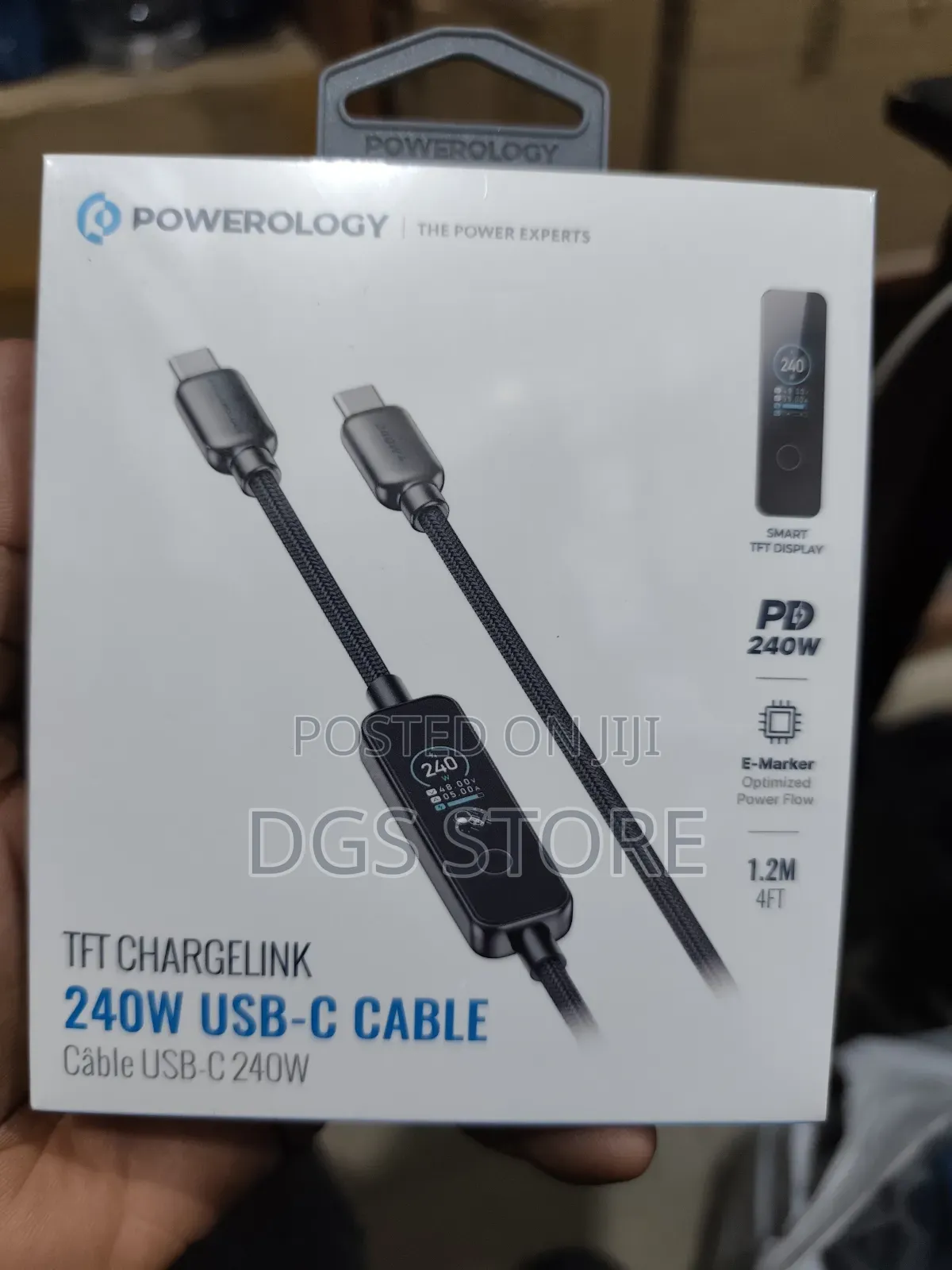 Powerology TFT Charge Link 240w Usb C Cable