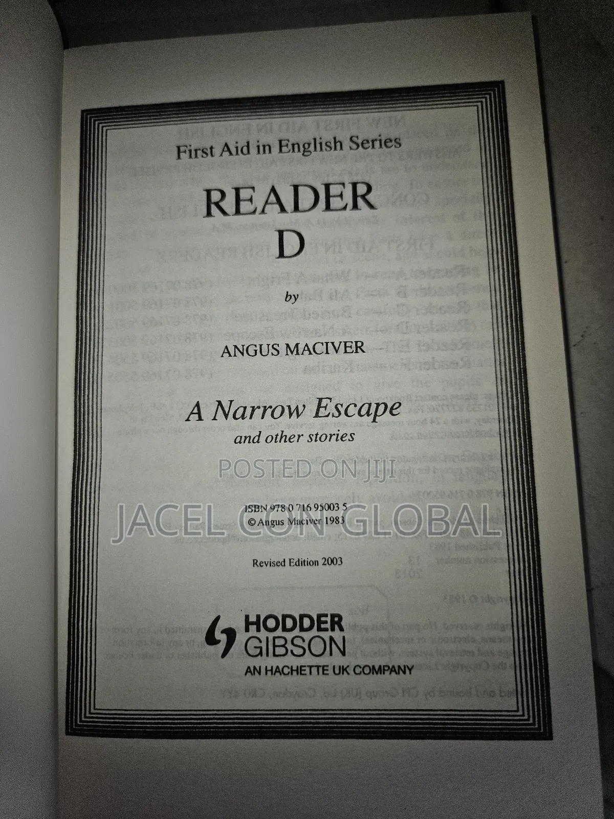 Reader D - - First Aid in English Storybook [ 8 Years and Above ]