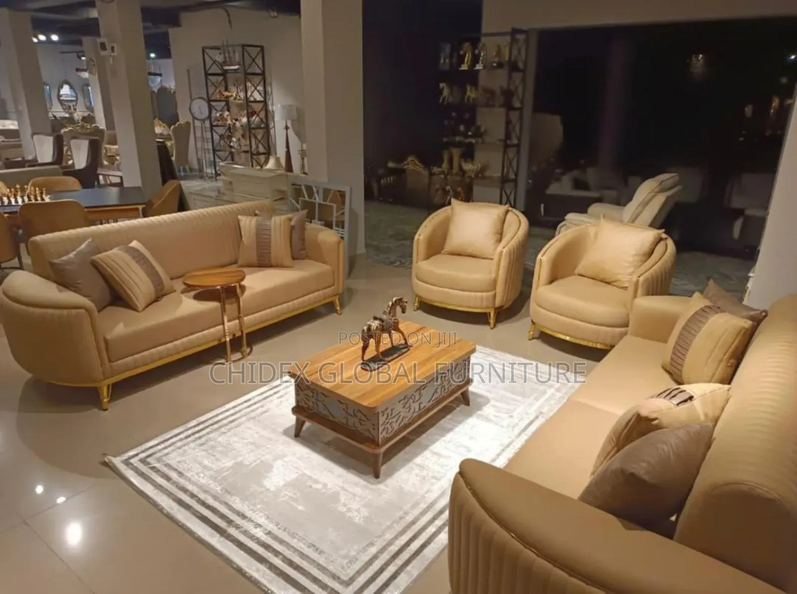 Luxury Turkish Contemporary Fabric Sofa Chairs