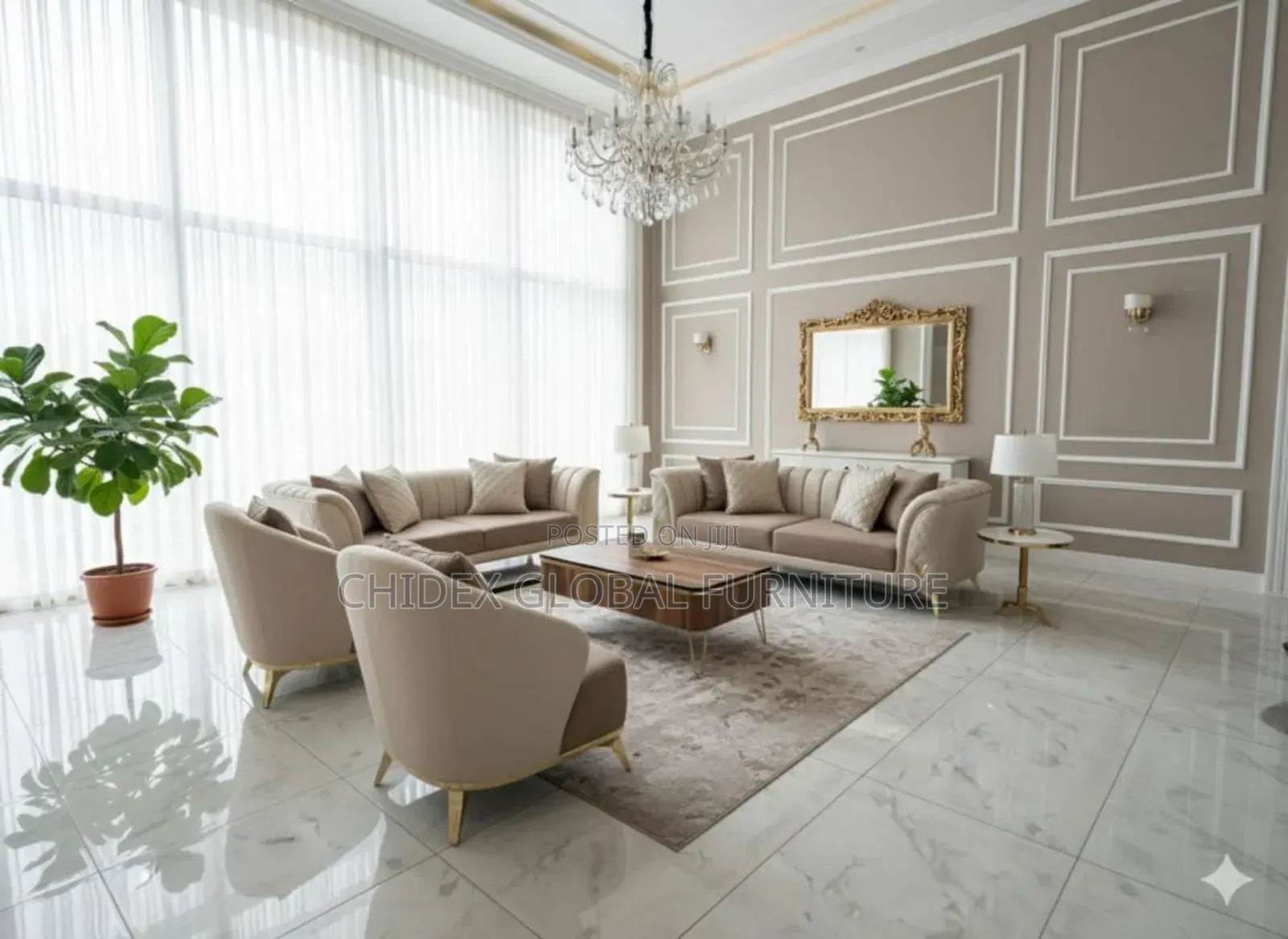 Luxury Turkish Contemporary Fabric Sofa Chairs