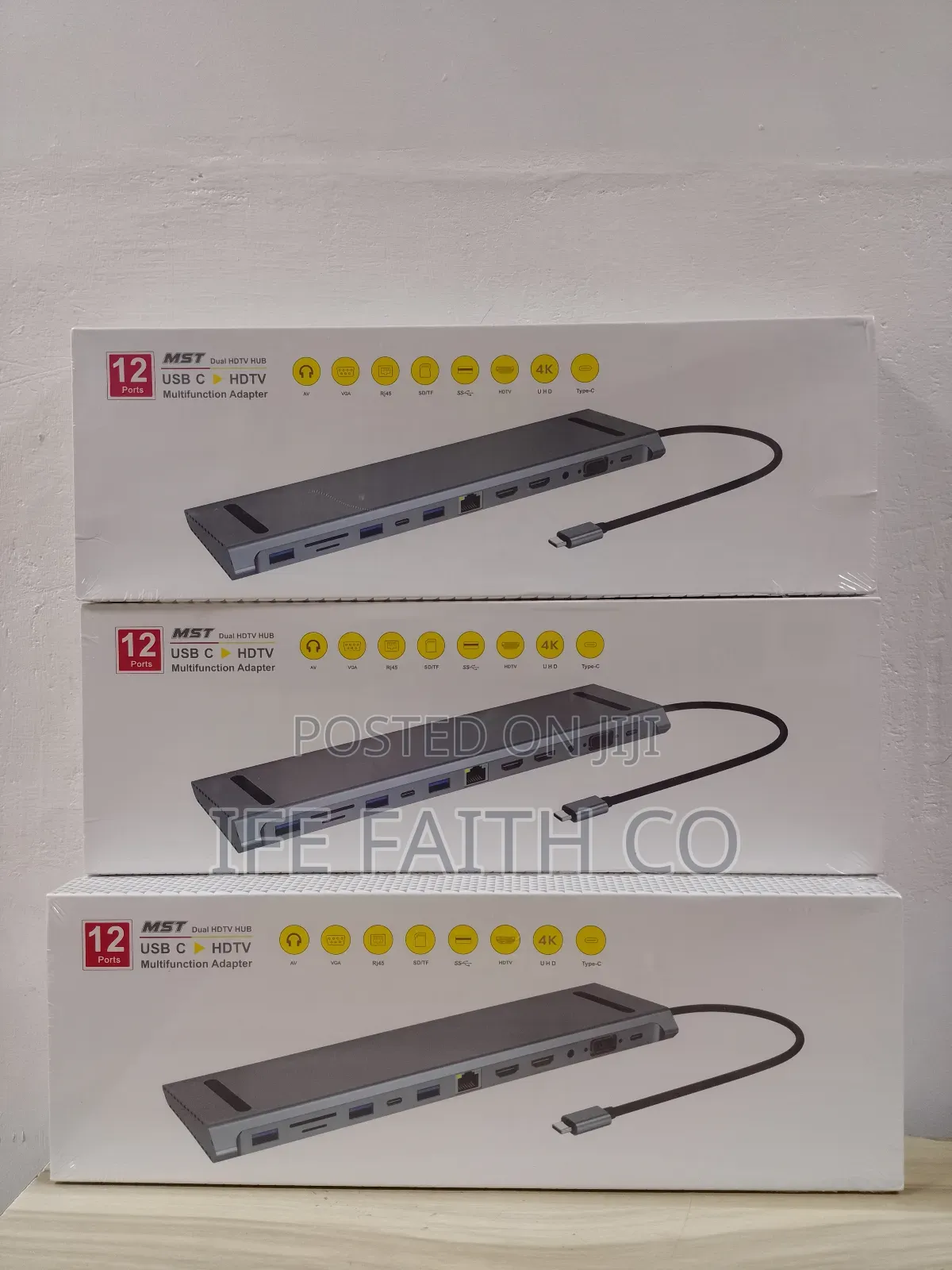 USB Type C to HDTV Docking Station 12 in 1