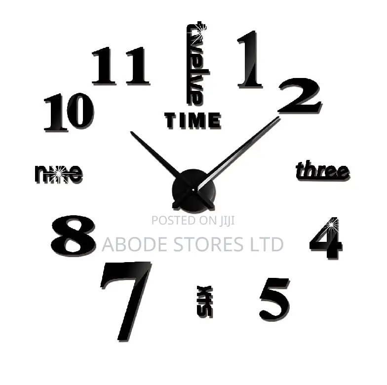 100cm Number/Letter Diy Decorative Wall Clock