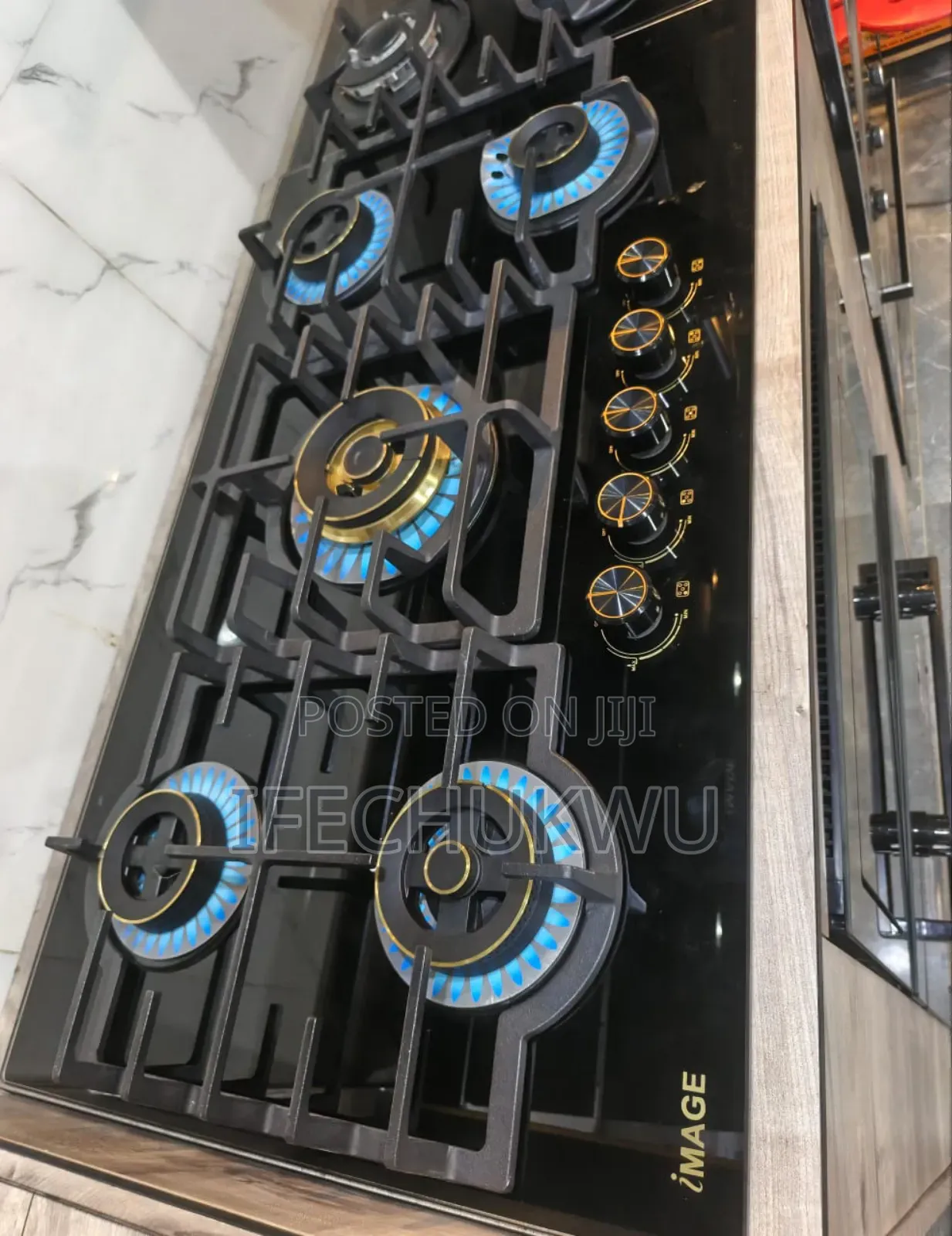 Original High Quality Image Built-in 5 Burners Gas Cooker Hob 60x90cm
