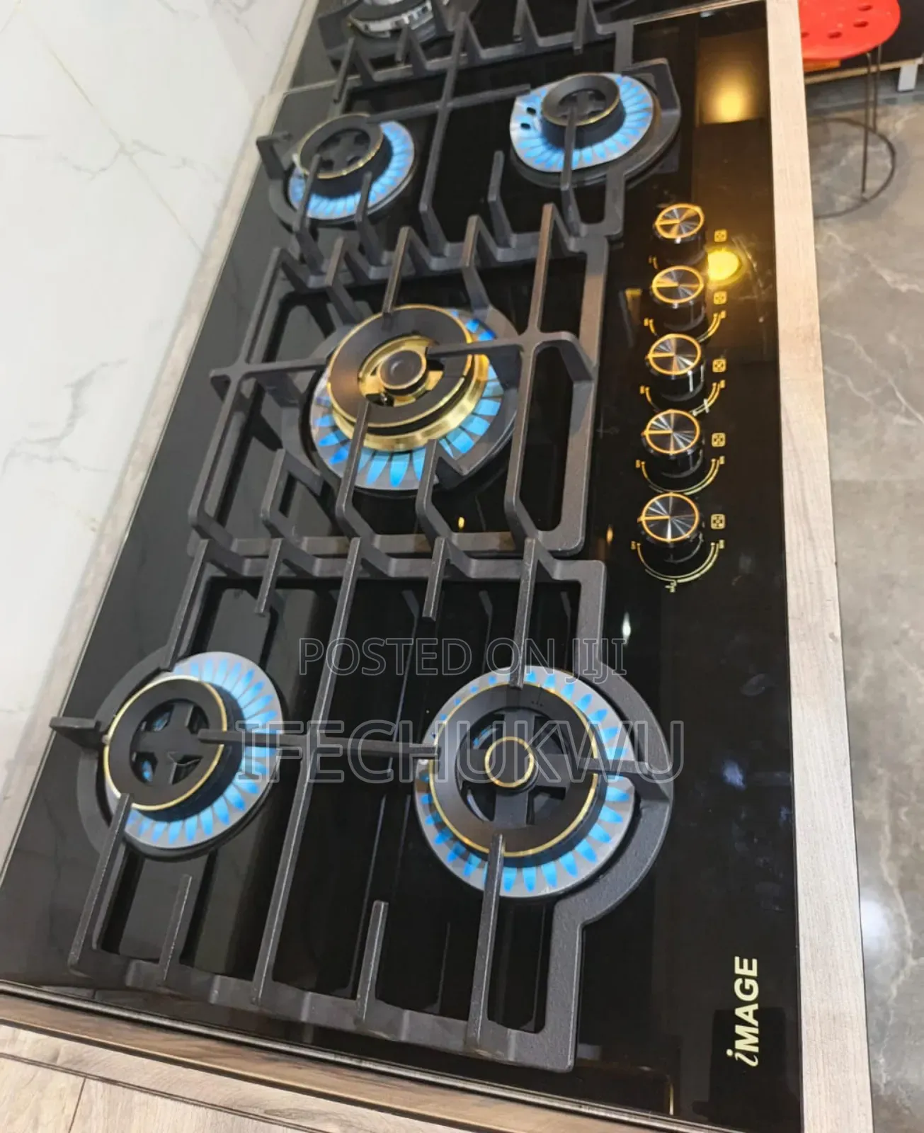 Original High Quality Image Built-in 5 Burners Gas Cooker Hob 60x90cm