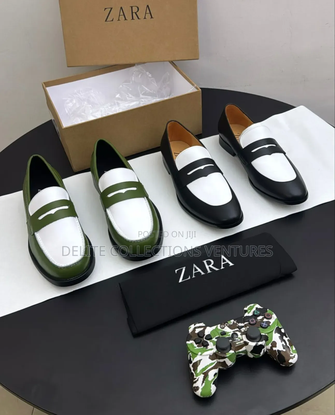 *Zara Corprate Leather Shoe “Green White”