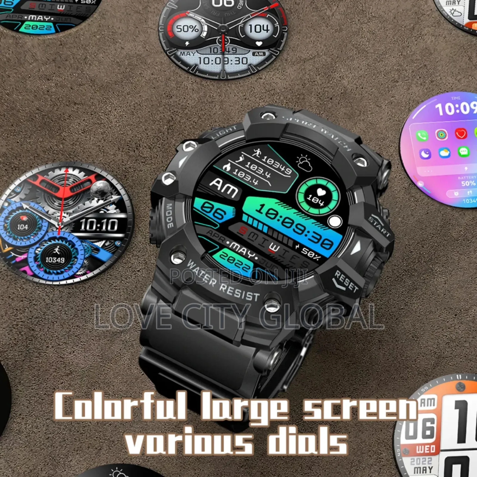 Lc21 Round Touchscreen Smart Watch Flashlight Bt Call Waterproof Sport