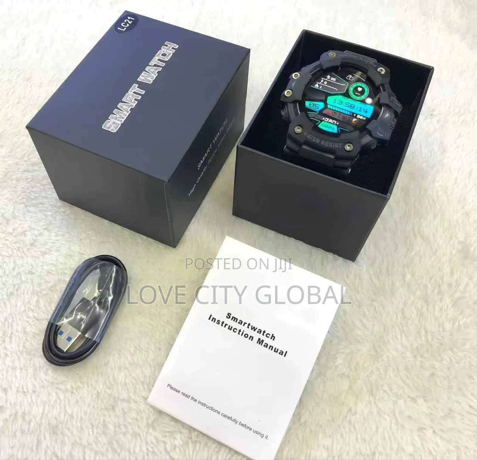 Lc21 Round Touchscreen Smart Watch Flashlight Bt Call Waterproof Sport