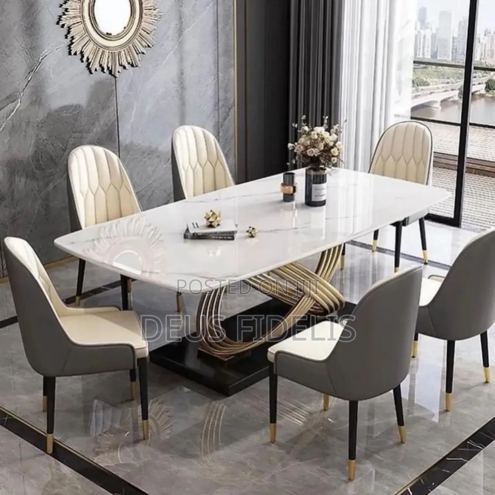 High Quality Marble Dining Table With Butterfly Leg for Dining Room
