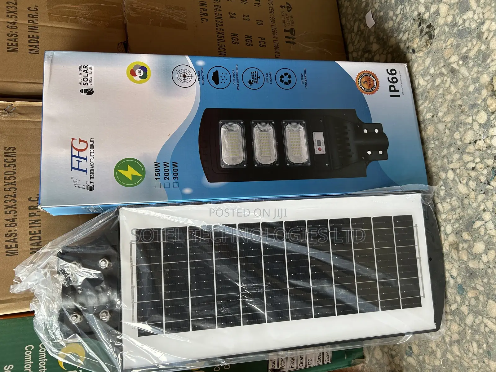 300w All in One Solar Street Light Outdoor Lamp With Sensor + Remote