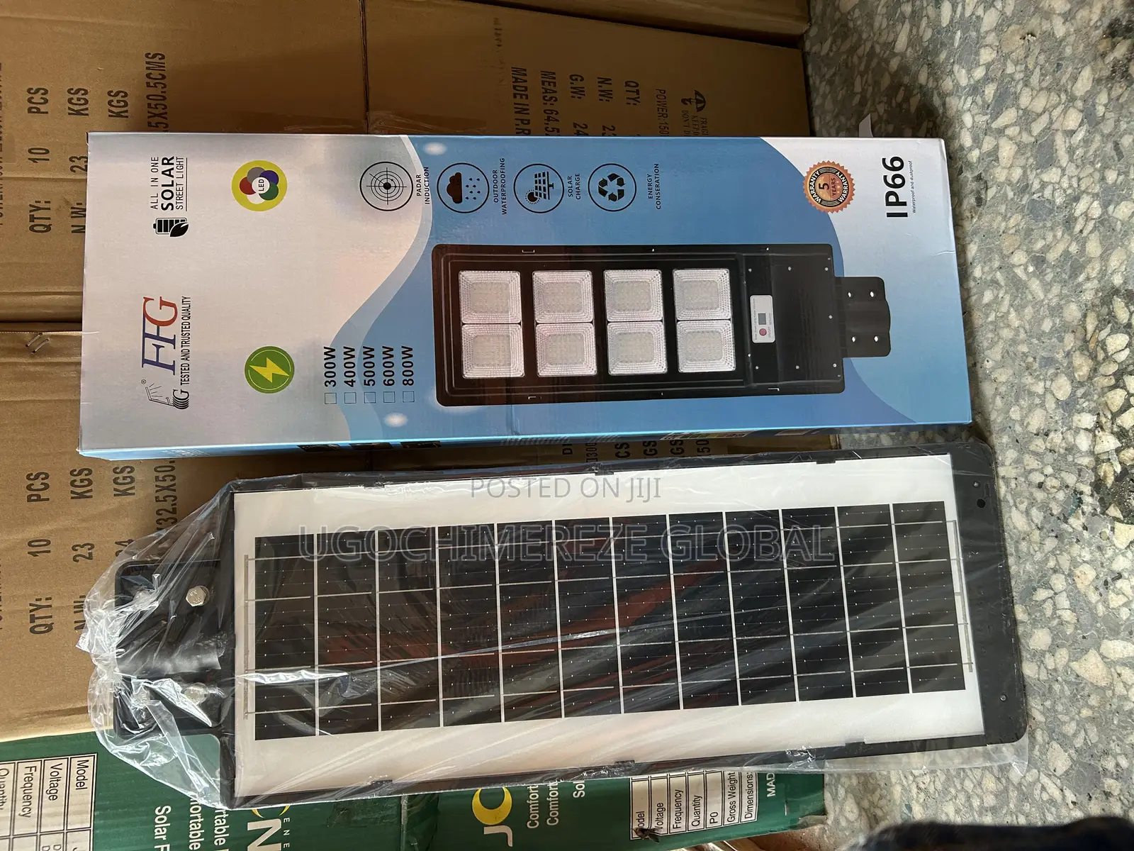 800w All-in-One Solar Street Light With Sensor and Remote