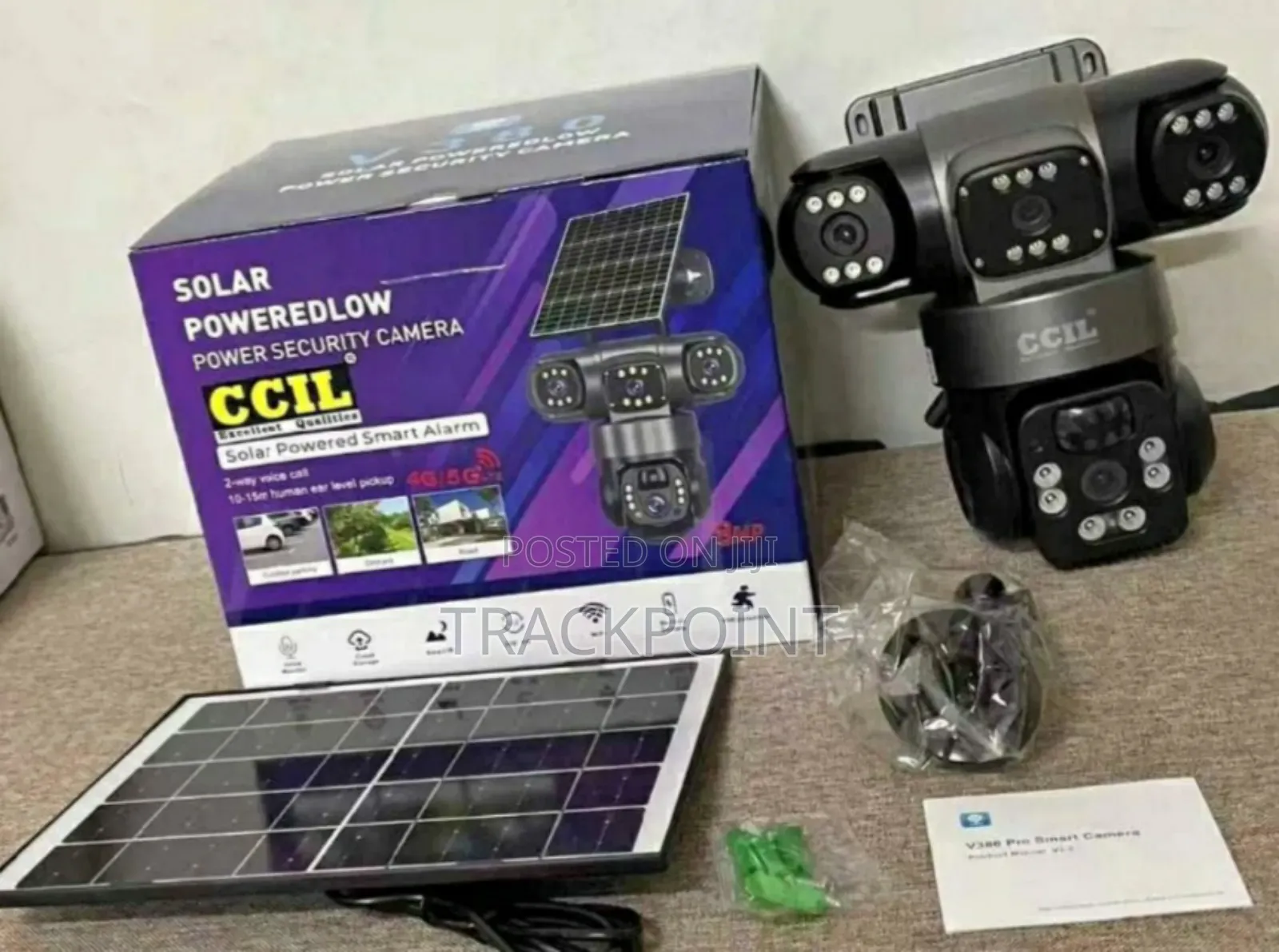 Two-Way Audio 3-Eyes Solar-Powered CCTV Camera
