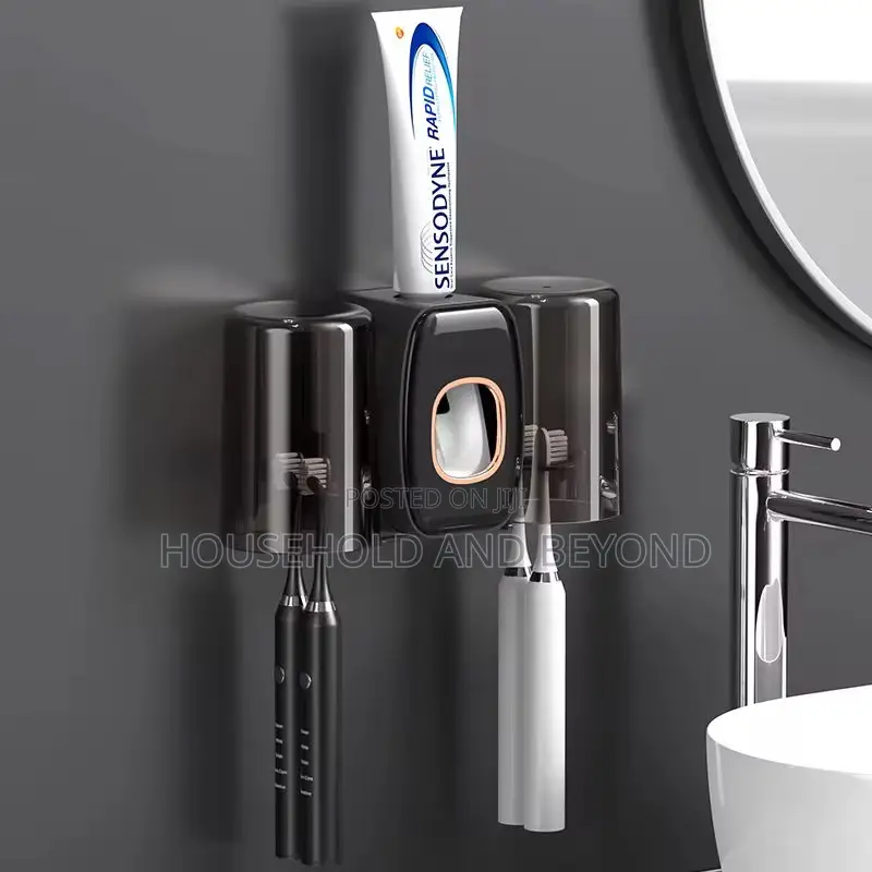 Toothbrush Holder With Toothpaste Dispenser