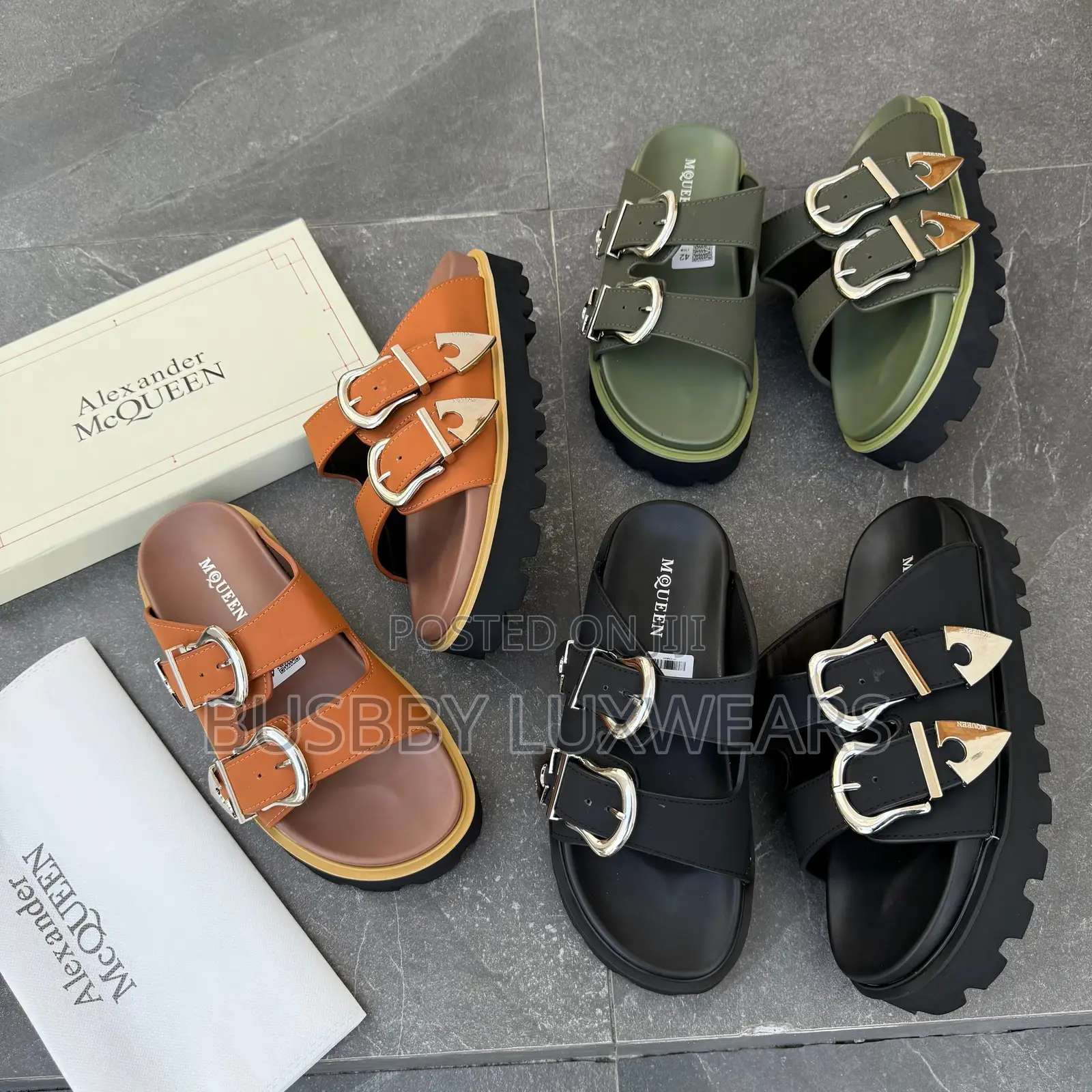 Alexander McQueen Caterpillar Sole Slippers for Men