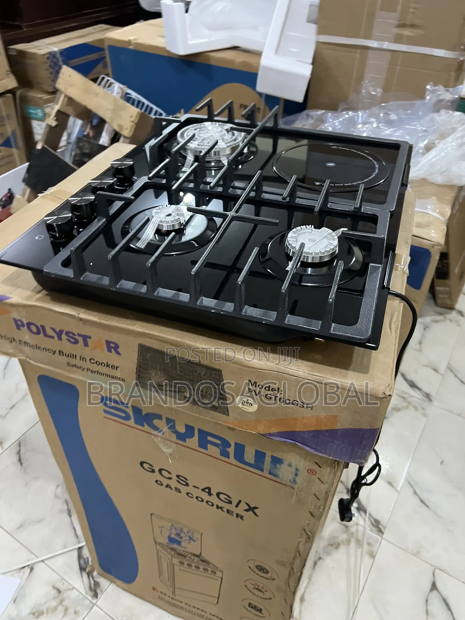Polystar Built in Gas Hob Pv-Gt60g3h – Fast Cooking Technology