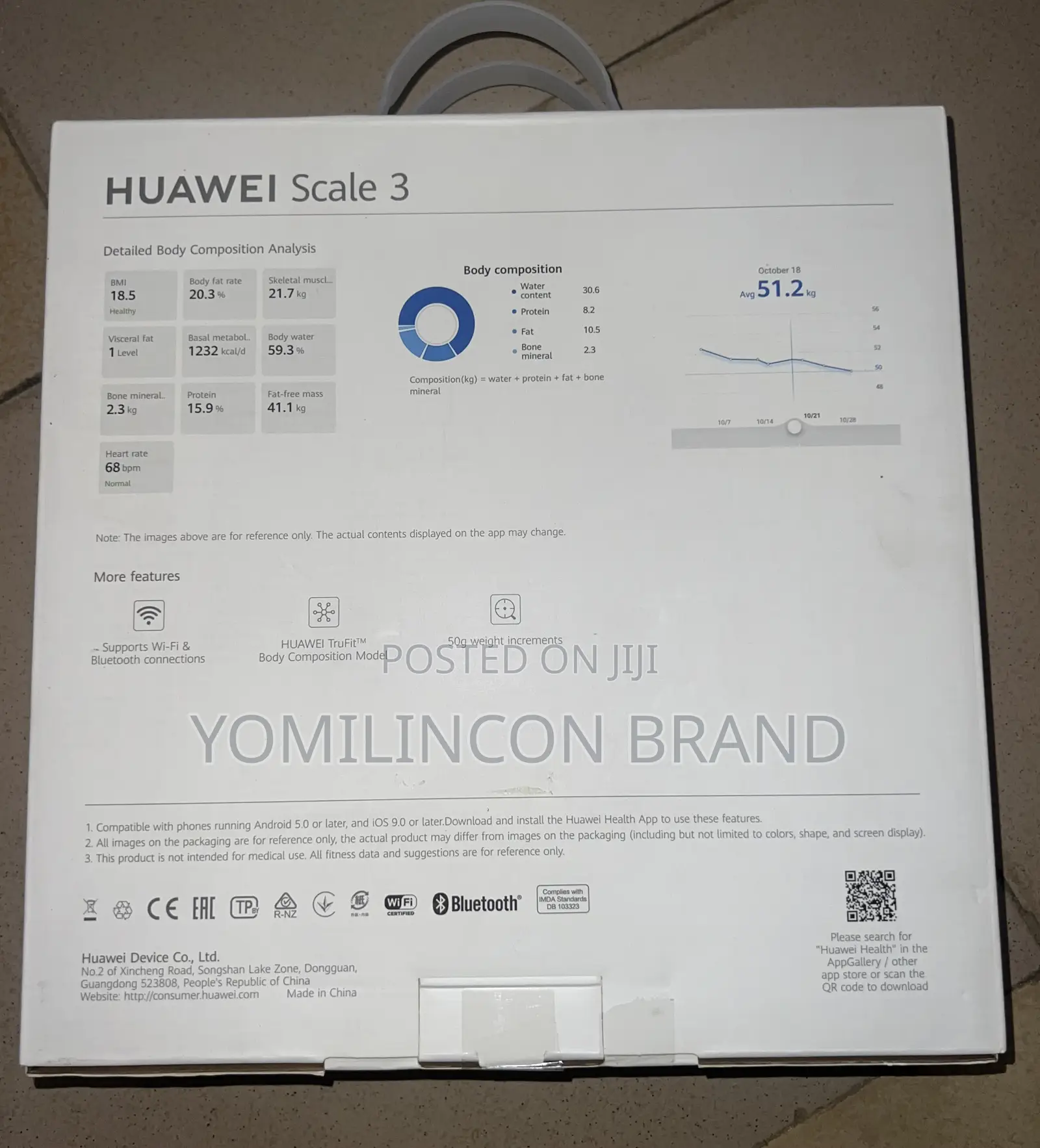 Huawei Scale 3 Smart Body Scale - White.