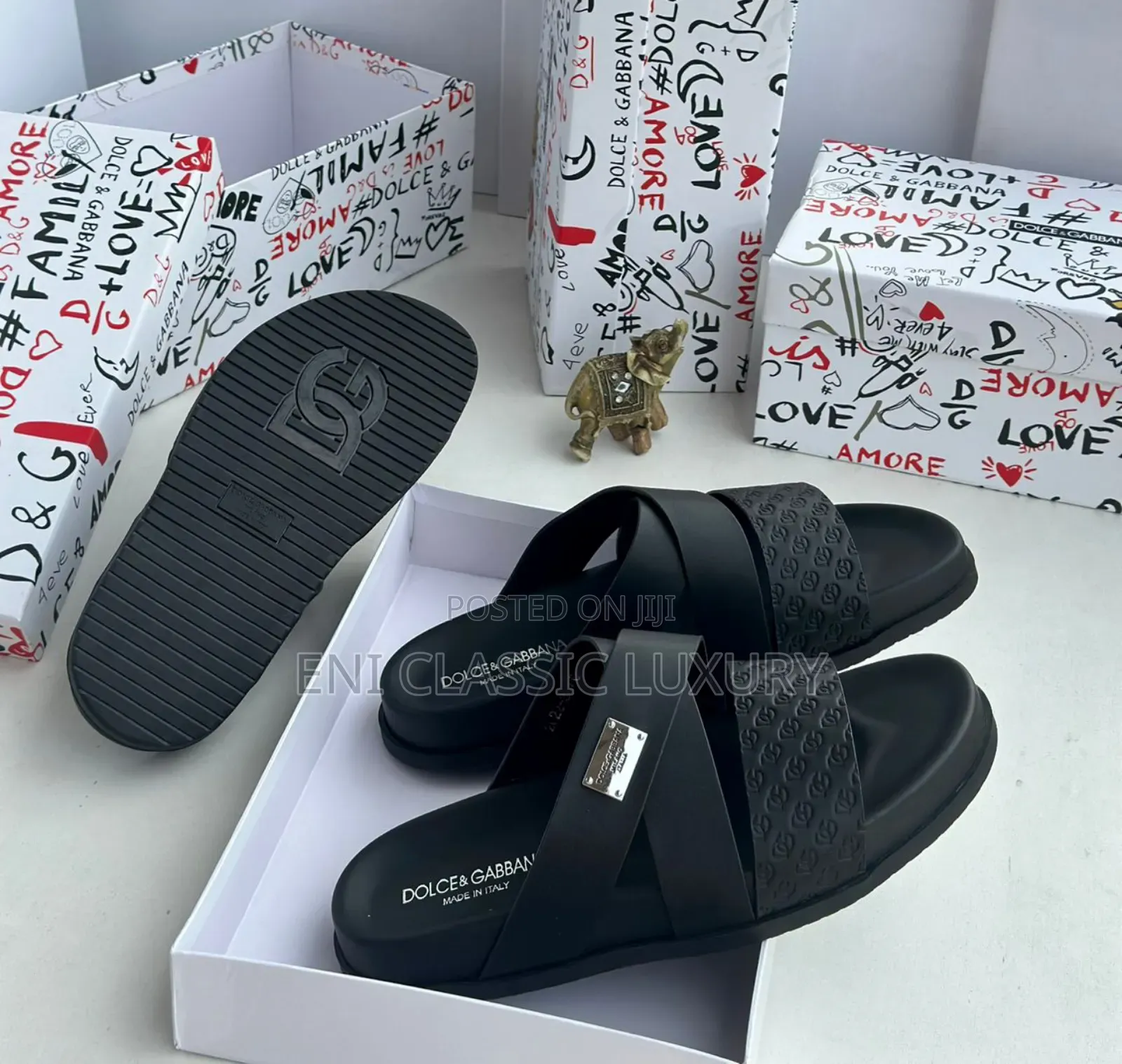 Dolce And Gabbana Luxury Men's Slippers Well Banded Package