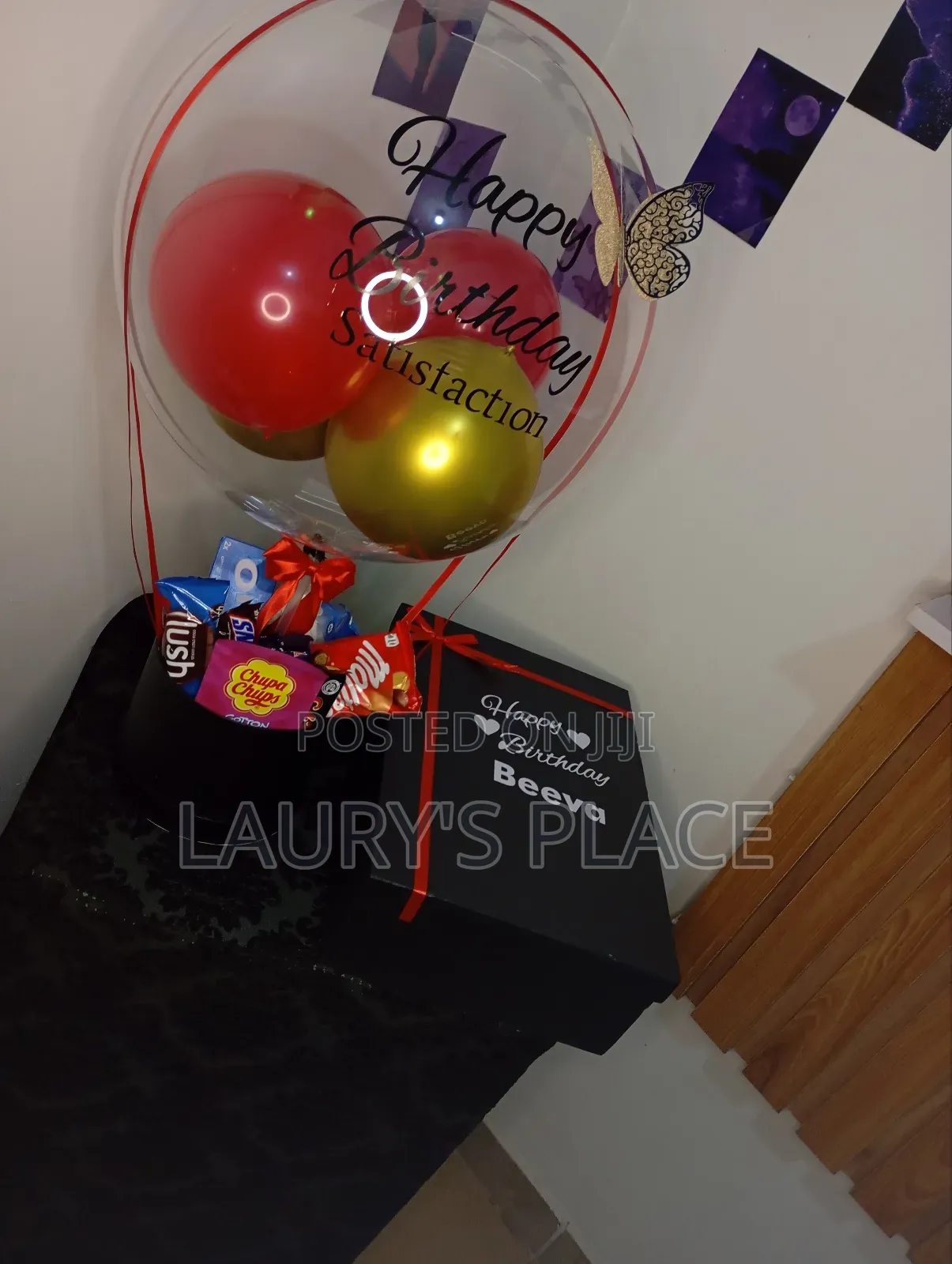 Black and Red Themed Birthday Gift Package