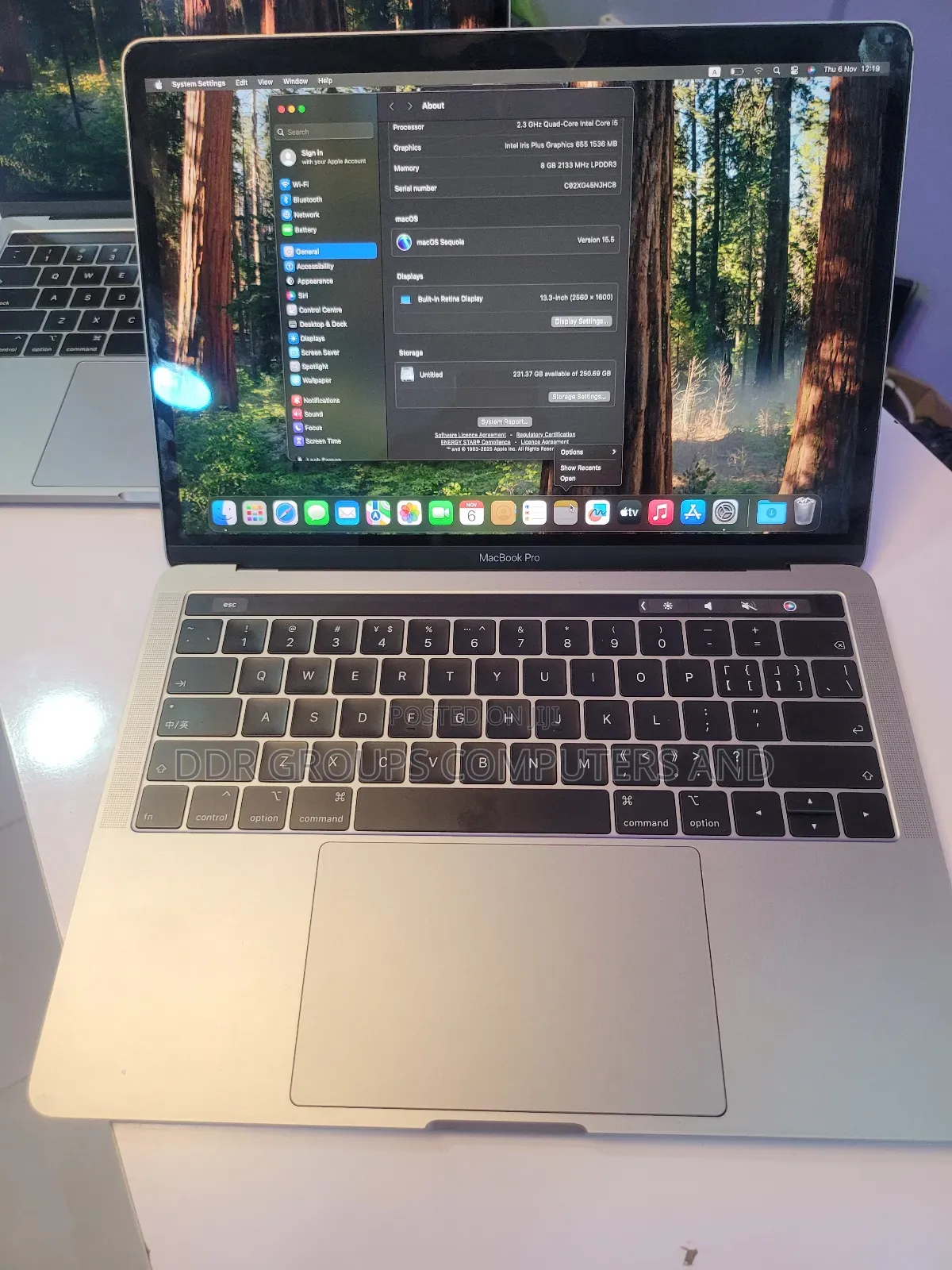Laptop Apple MacBook Pro 2018 8GB Intel Core i5 SSD 256GB